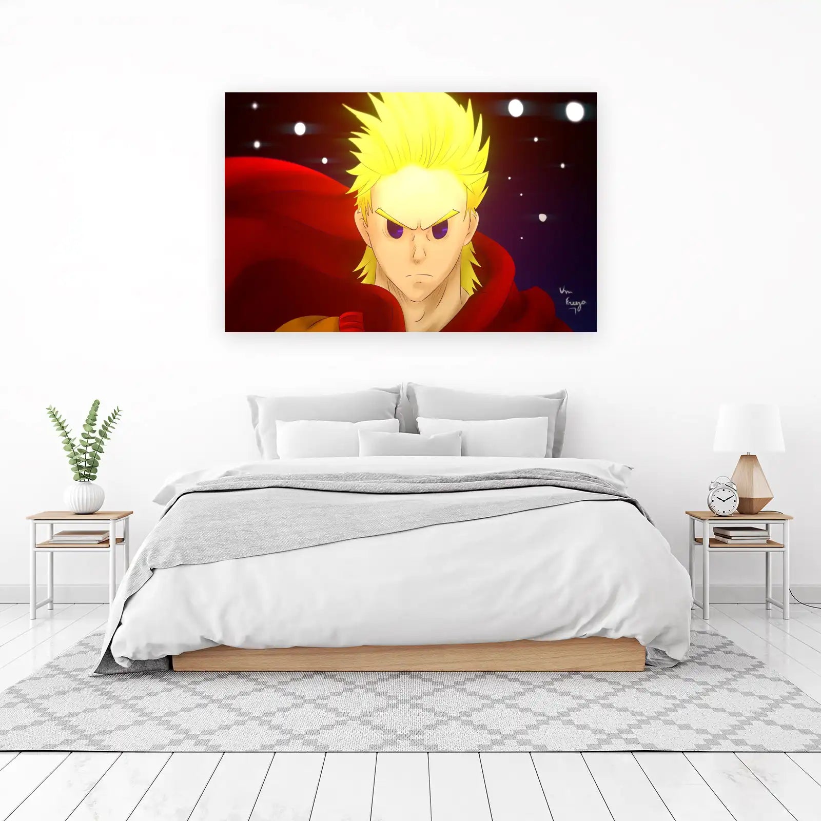 Bold Hero Sunrise Anime Wall Art