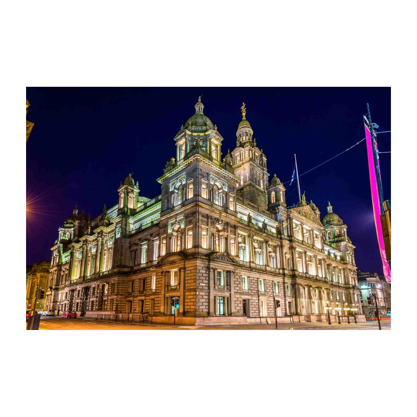 Historic City Hall Nightscape Wall Art