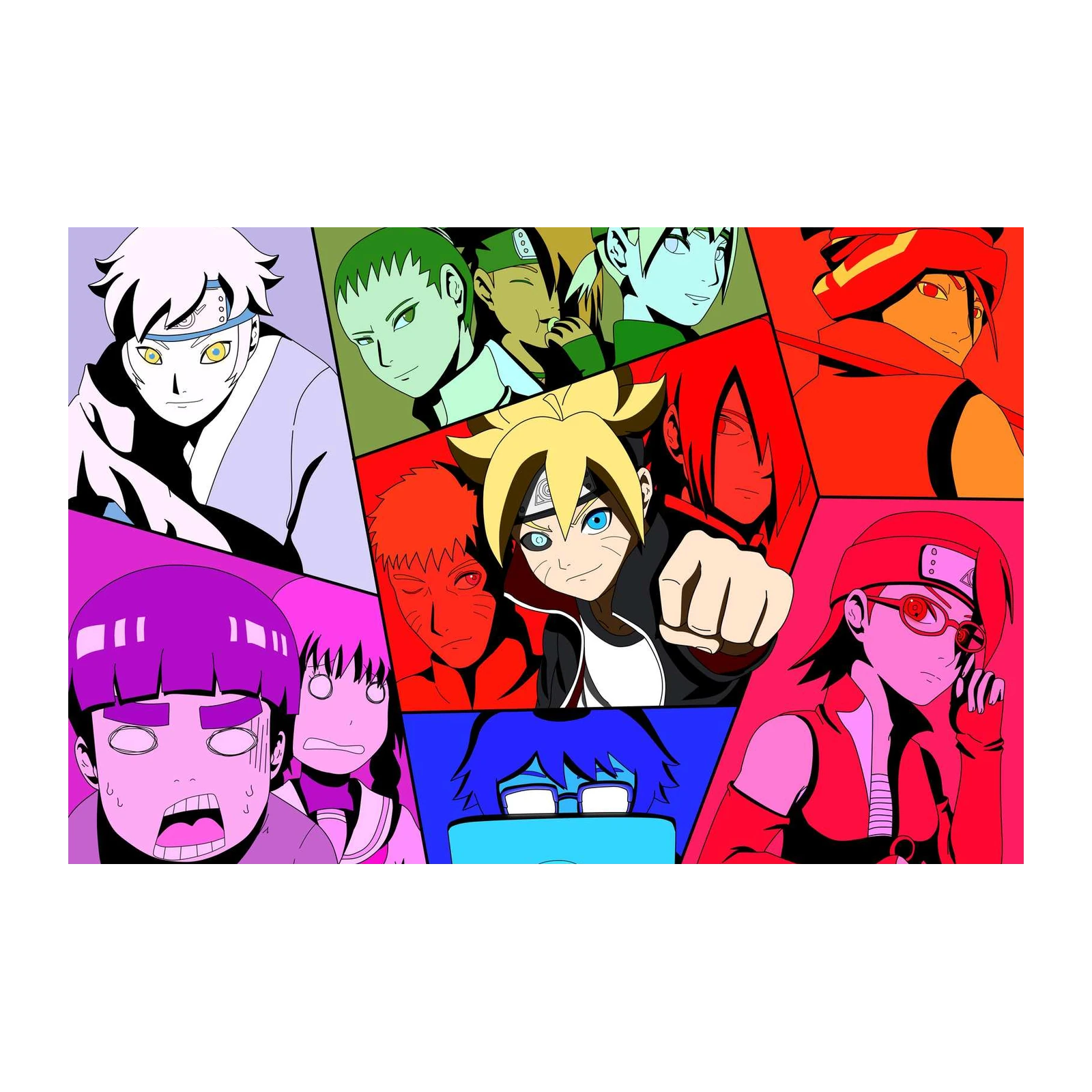 Boruto Anime Collage Wall Art