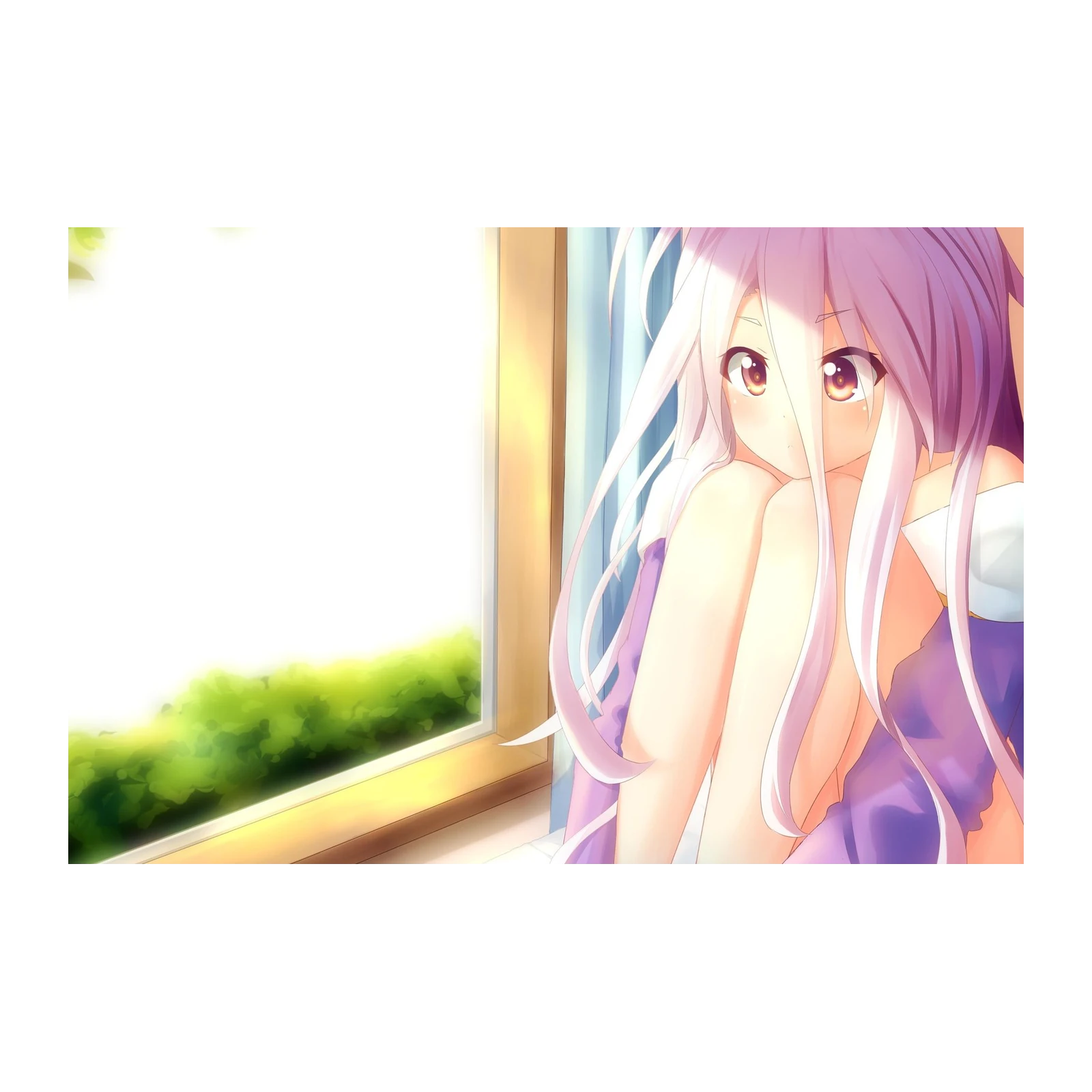 Anime Girl by Window Aesthetic Wall Art