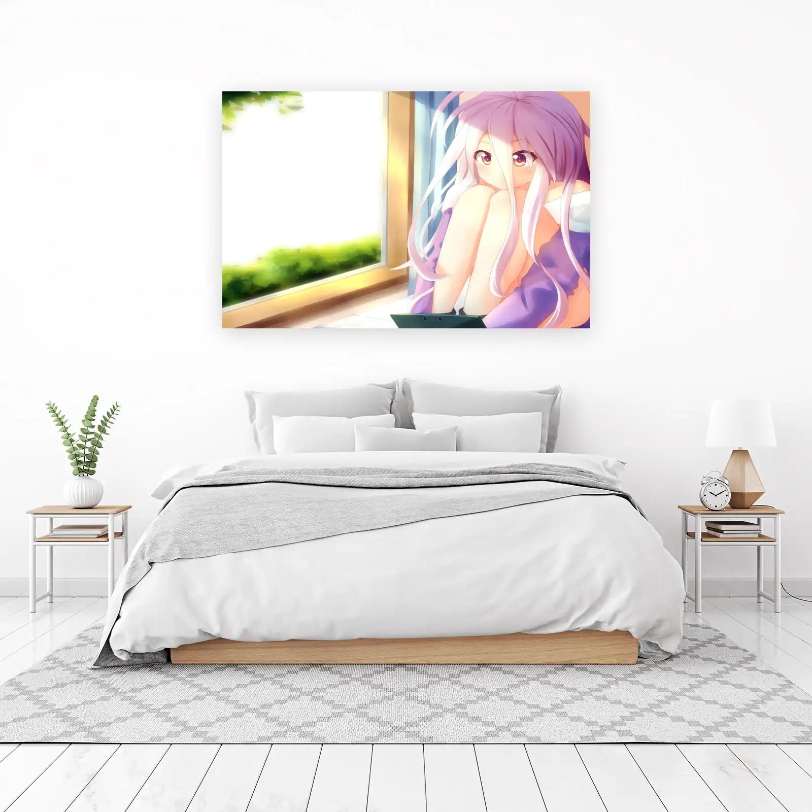 Anime Girl by Window Aesthetic Wall Art