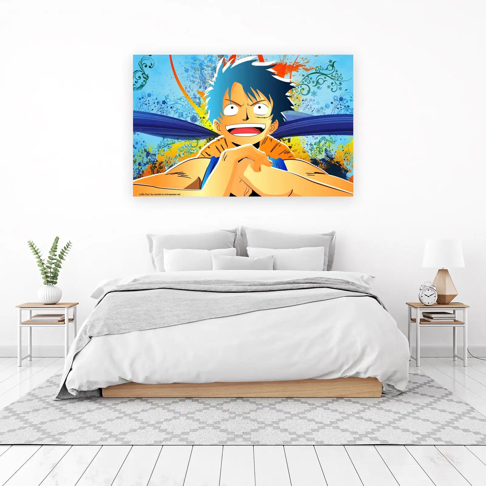 Energetic Luffy Anime Wall Art Wall Art