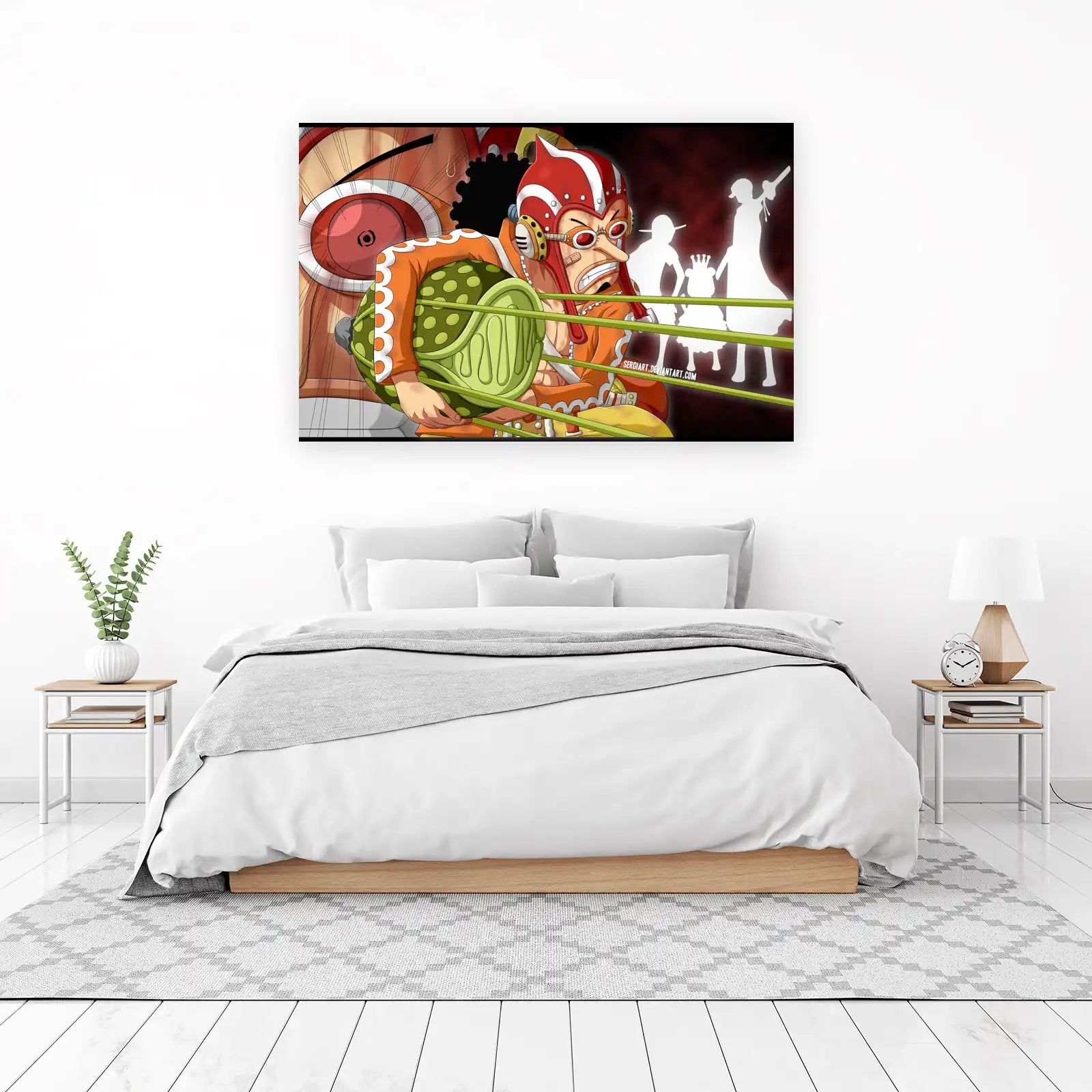 Dynamic Usopp Action Pose Wall Art