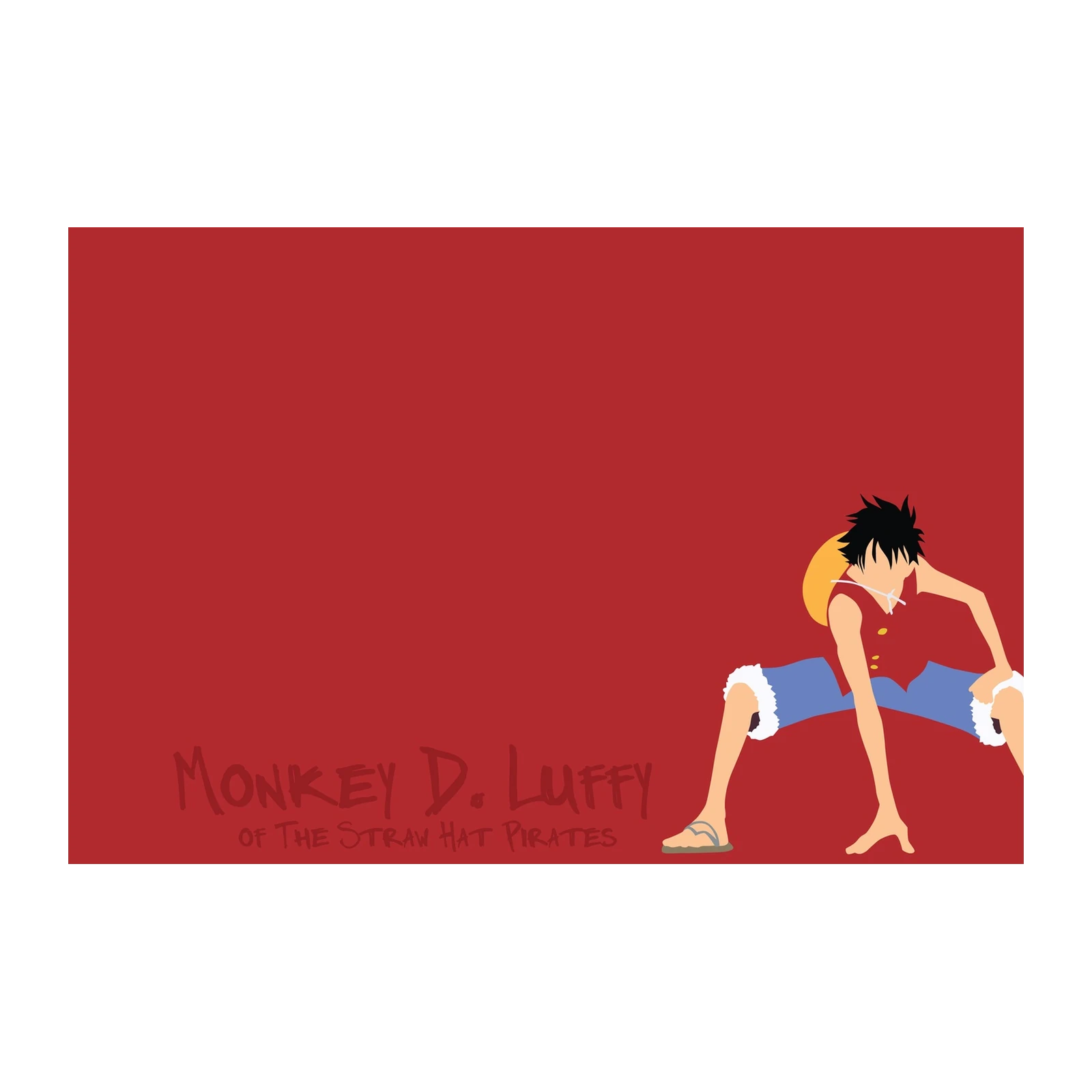 Monkey D. Luffy Minimalist Anime Wall Art