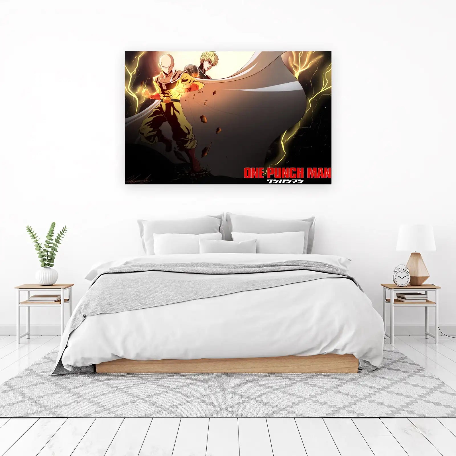 Saitama & Genos Epic Showdown Wall Art