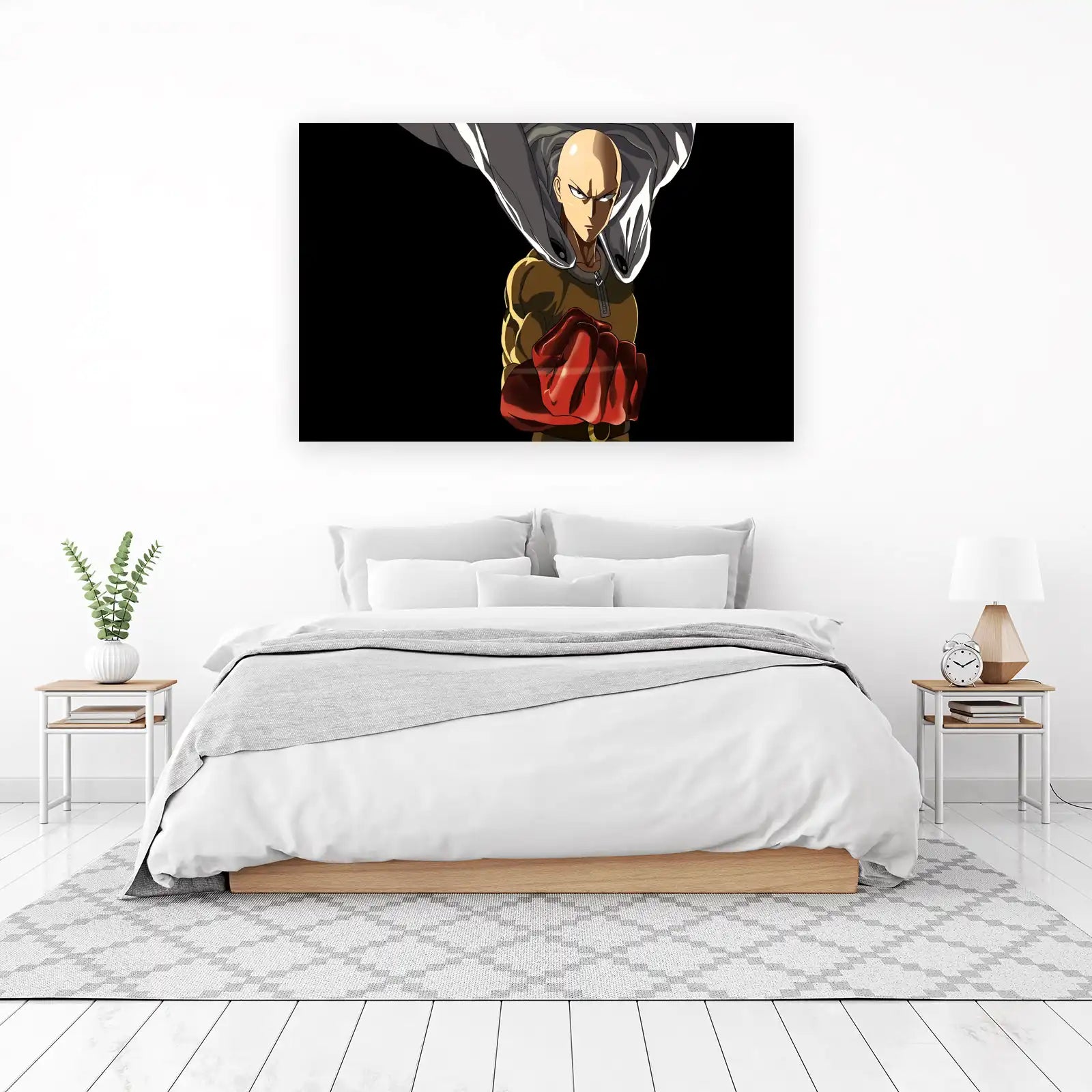 Saitama One Punch Man Anime Wall Art Wall Art