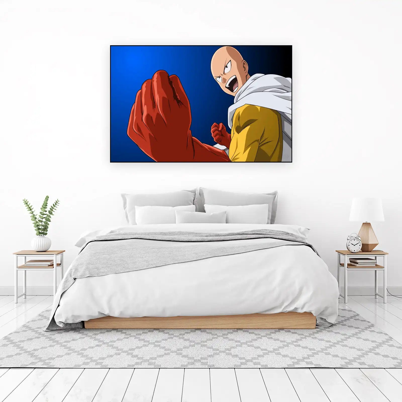 Saitama Punch Anime Wall Art