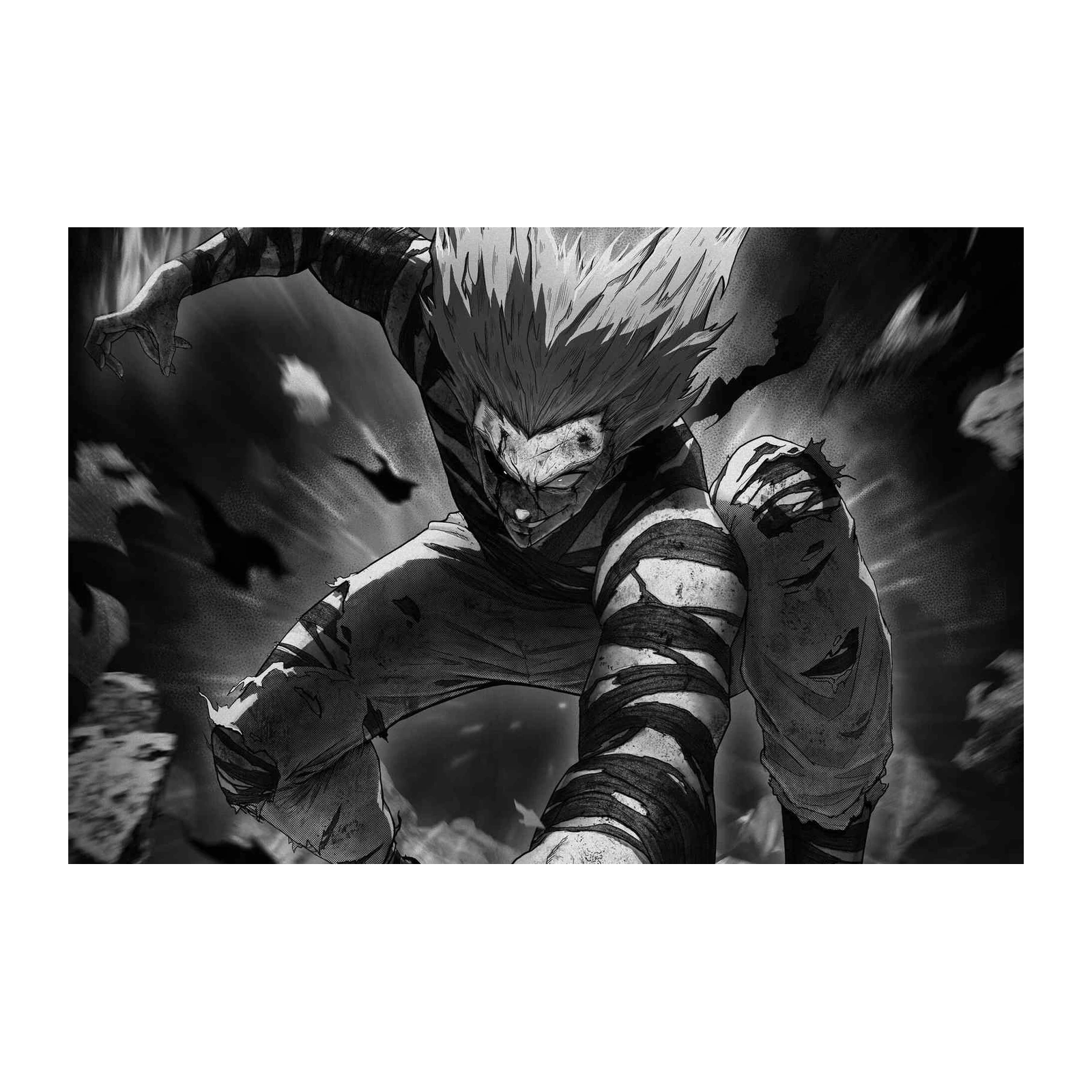 Intense Garou Pose Anime Wall Art