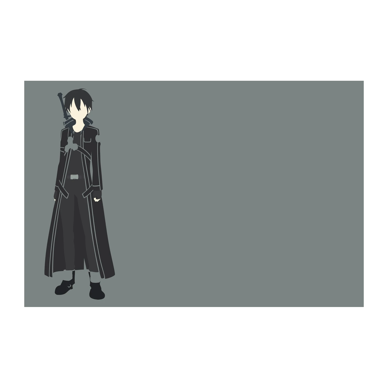 Kirito Sword Art Online Minimalist Anime Wall Art