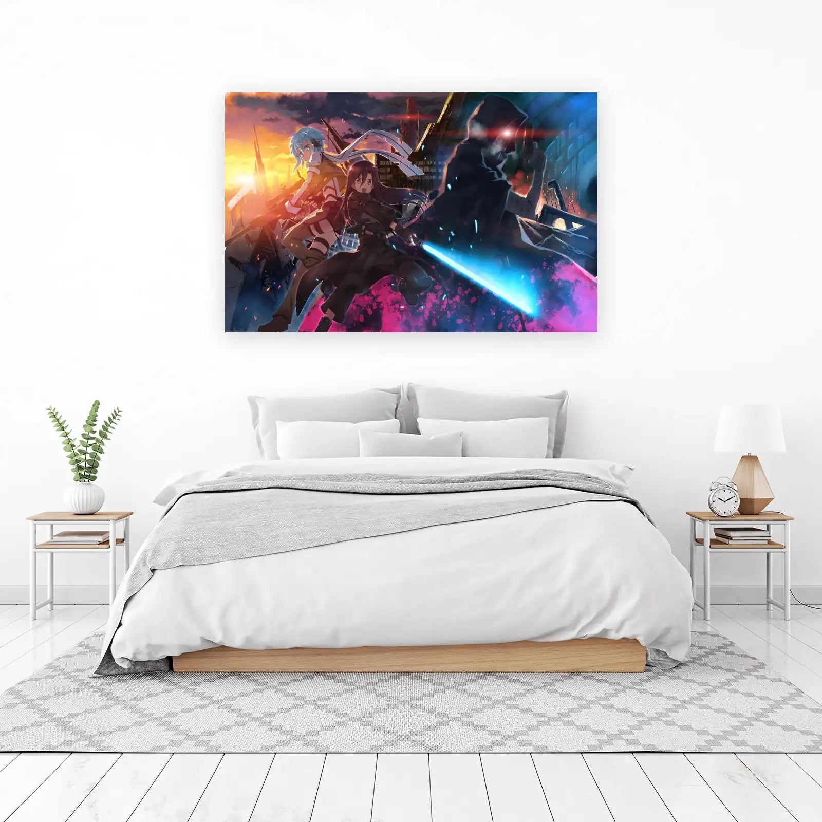 Epic Anime Action Scene Wall Art