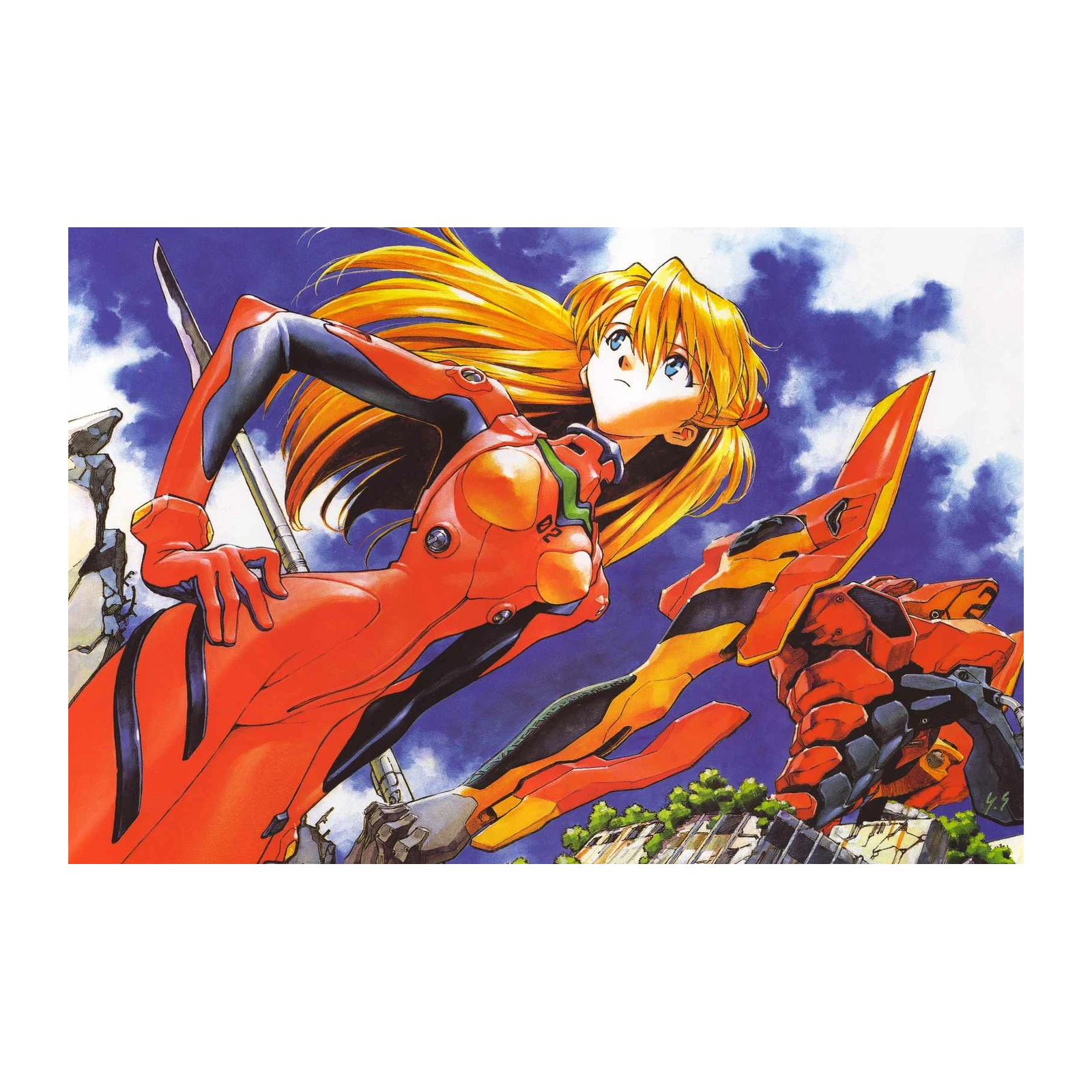 Asuka Langley Soryu Evangelion Wall Art