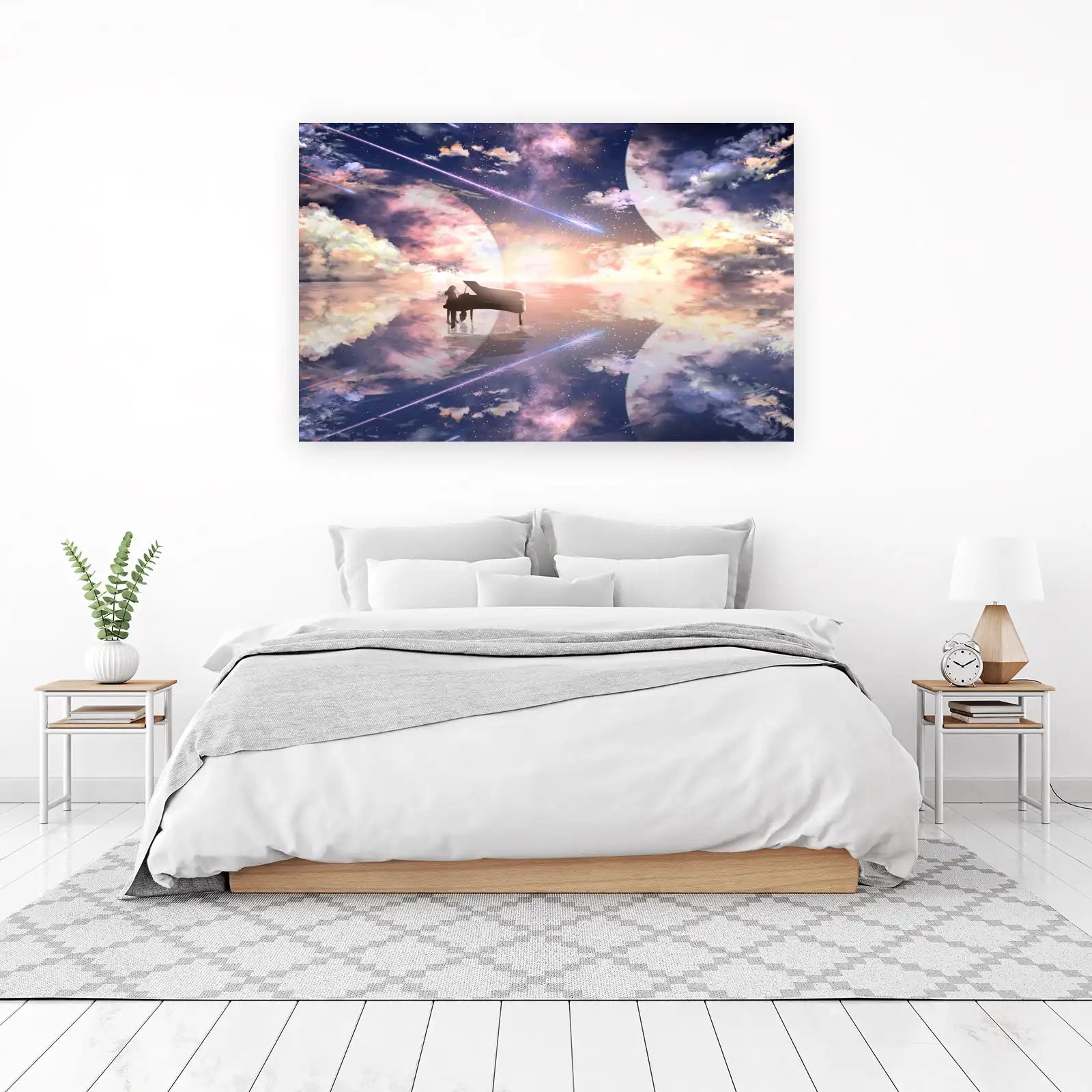 Dreamy Piano Sky Wall Art