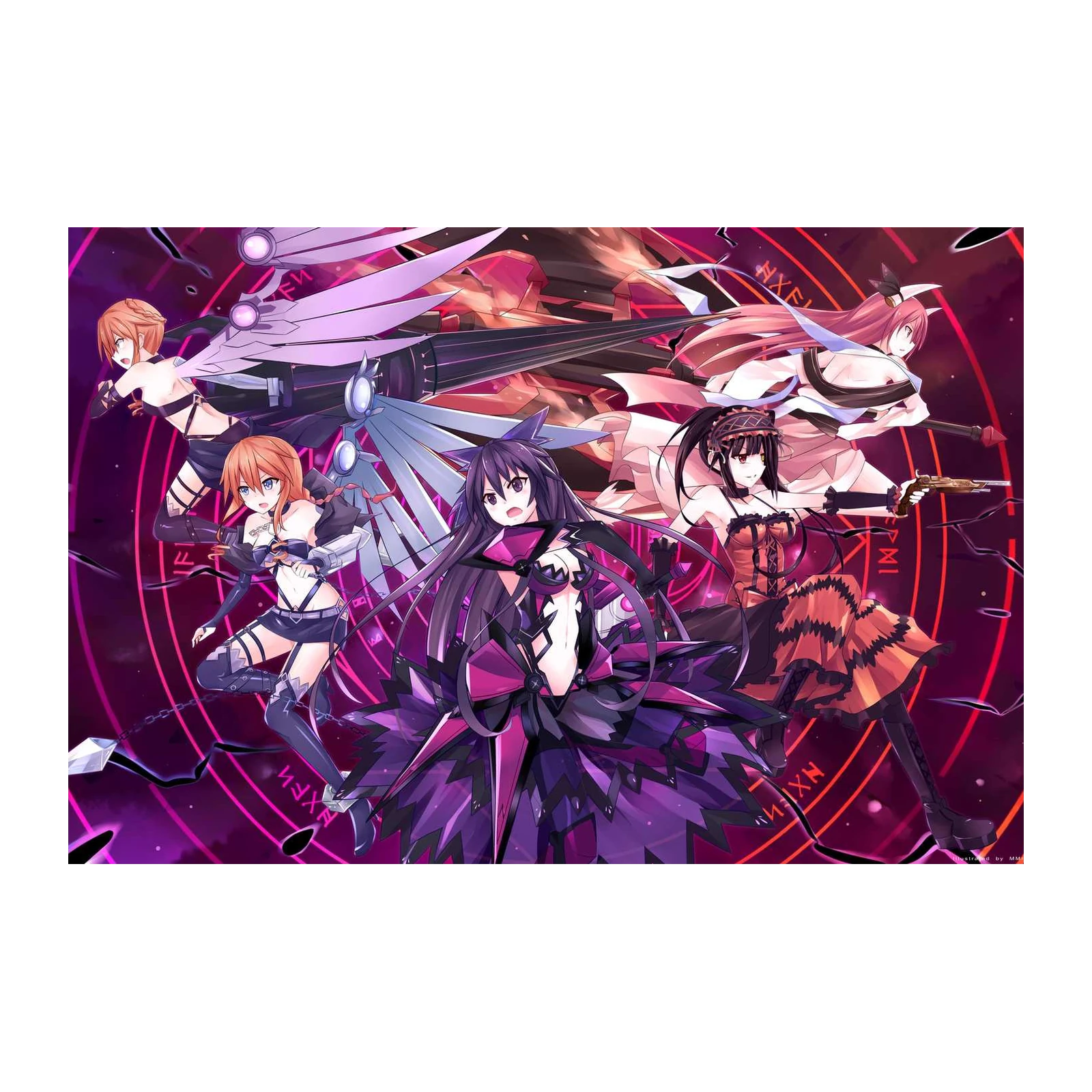 Anime Girls Epic Battle Wall Art