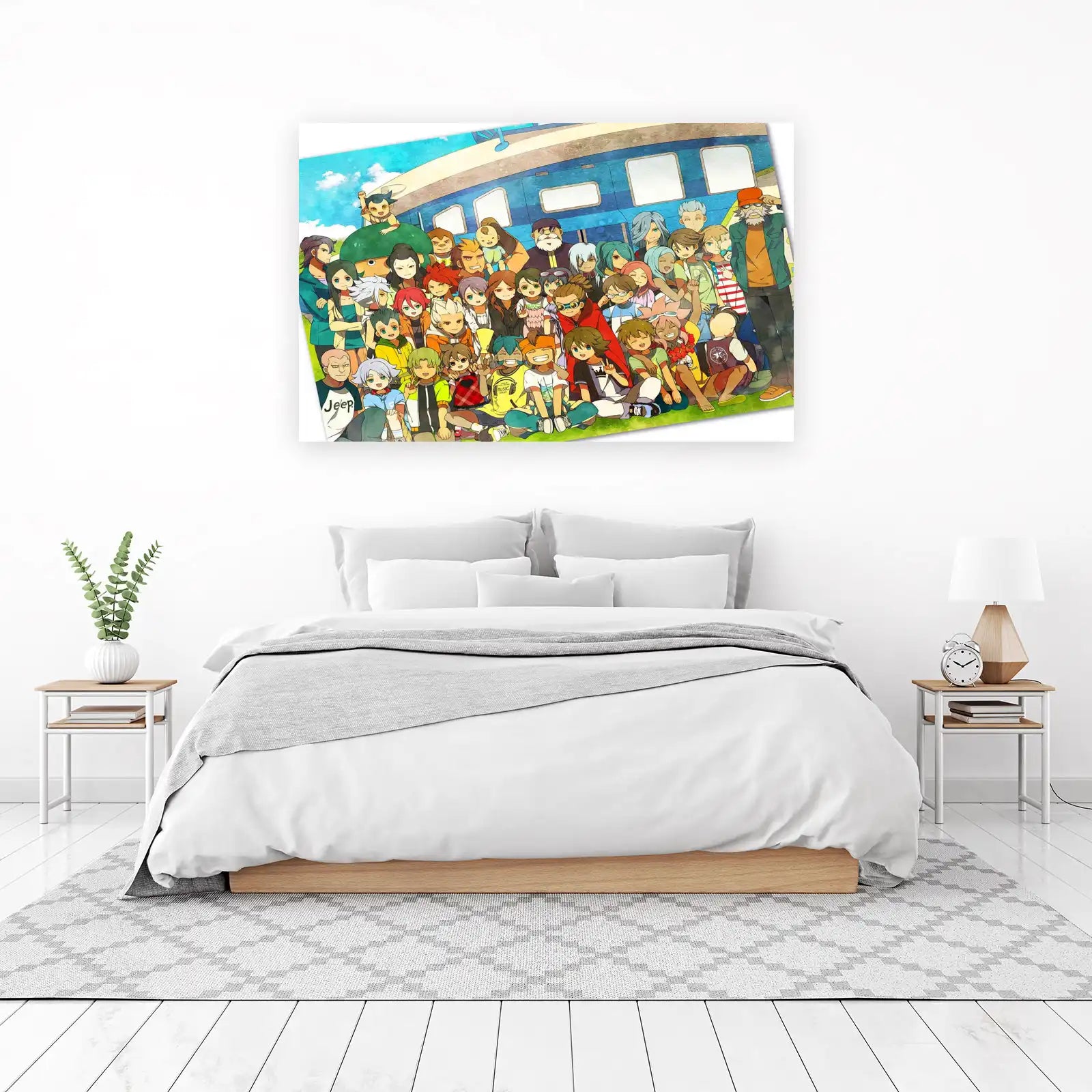 Vibrant Anime Team Gathered Wall Art