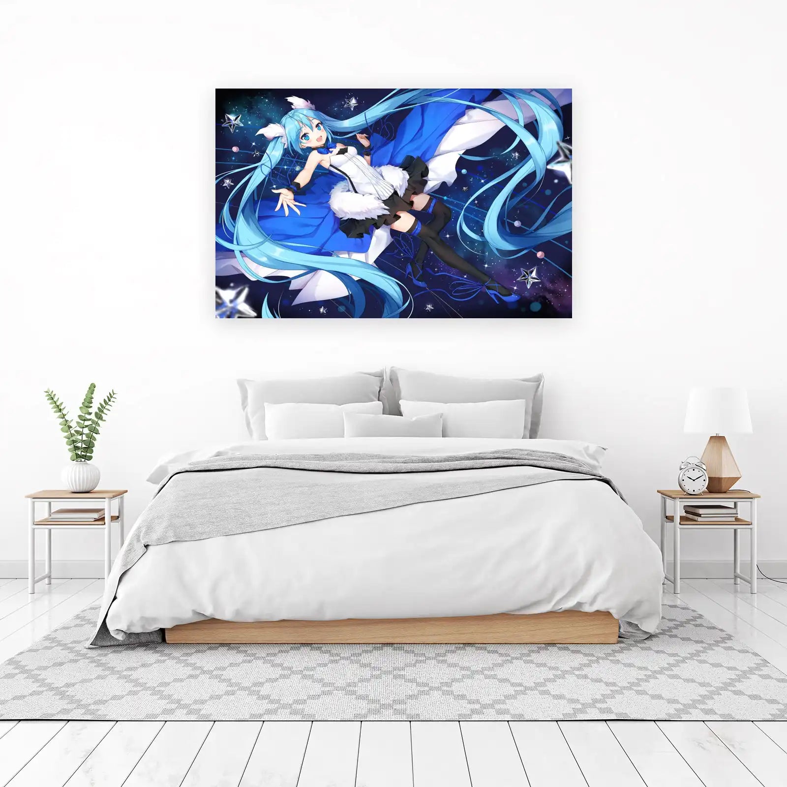 Cosmic Melody Anime Girl Wall Art