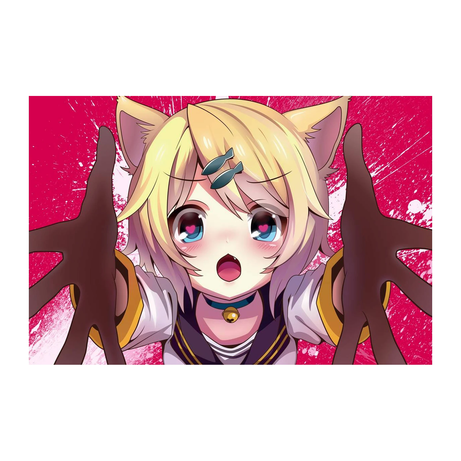 Cute Anime Neko Girl Kawaii Pop Art Wall Art