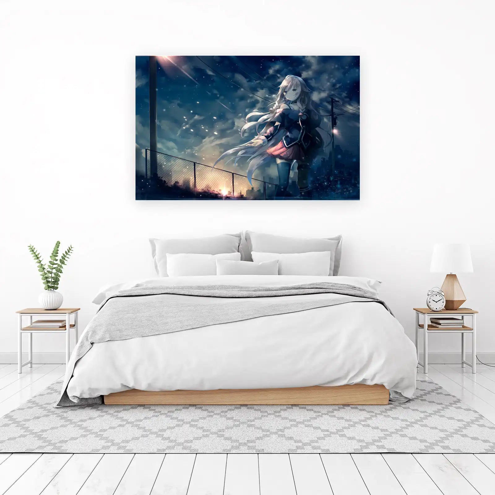Anime Girl Cityscape Dream Wall Art