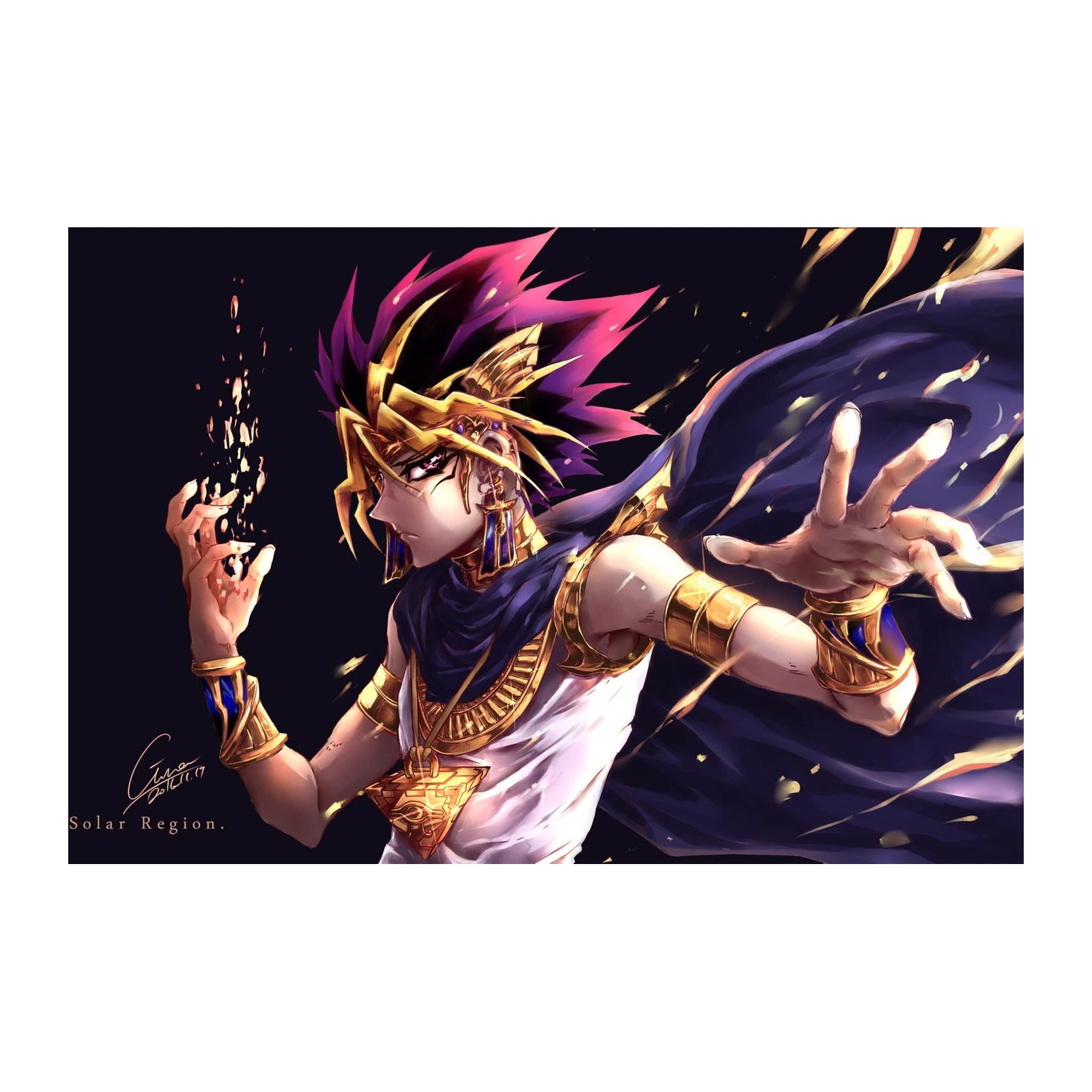 Epic Pharaoh Anime Artwork Wall Art