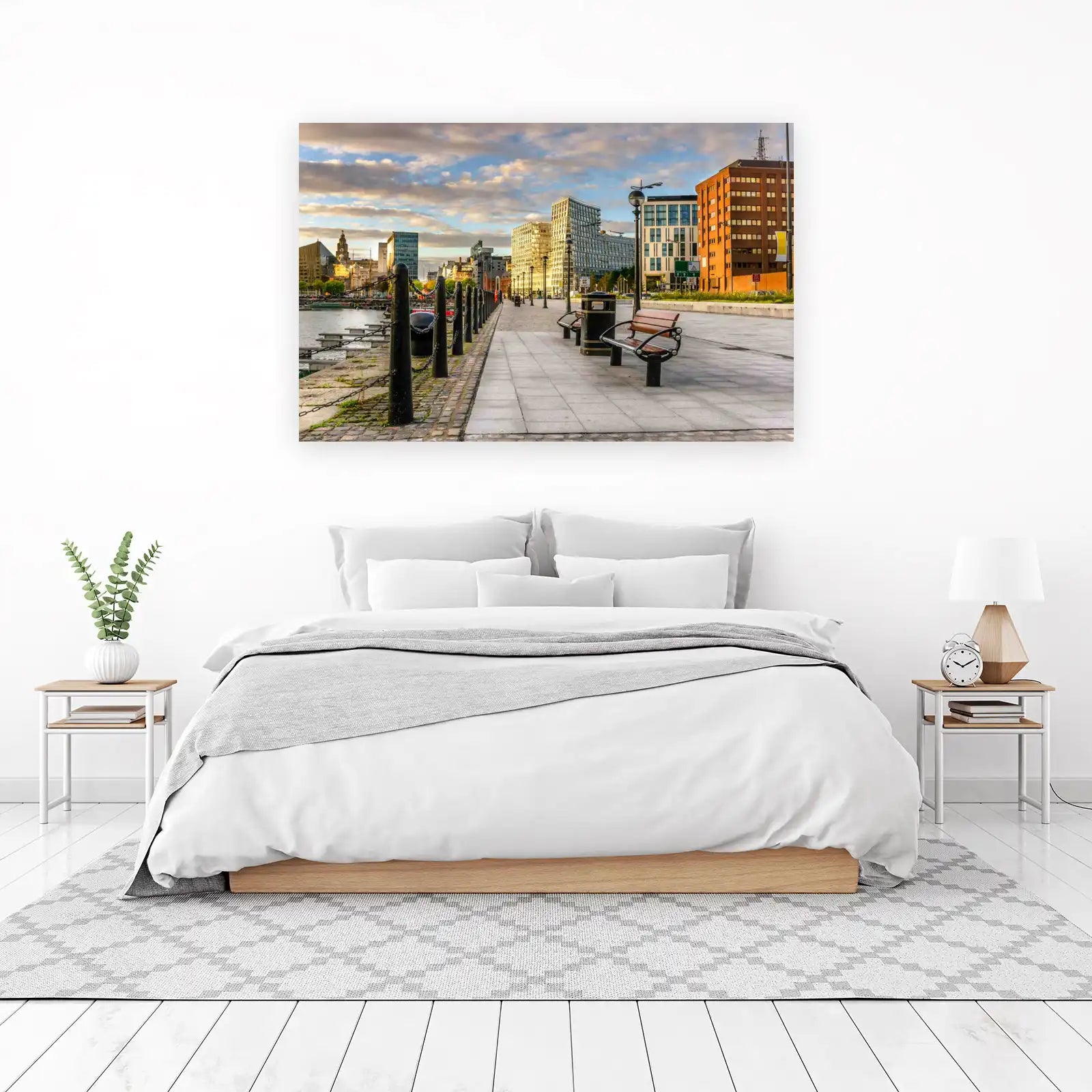 Urban Waterfront Cityscape Wall Art