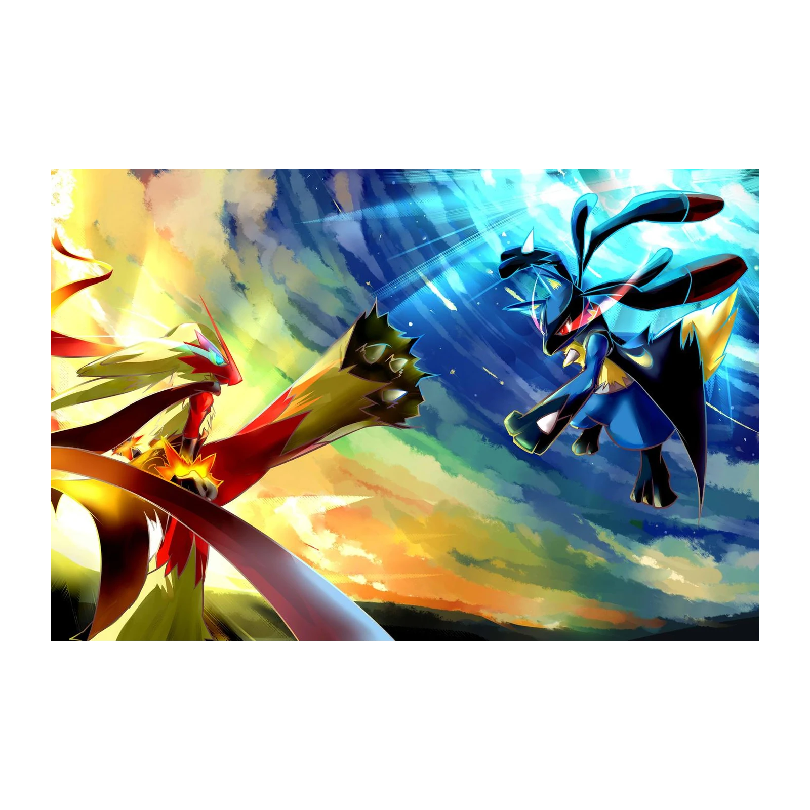 Epic Fire & Ice Battle Wall Art