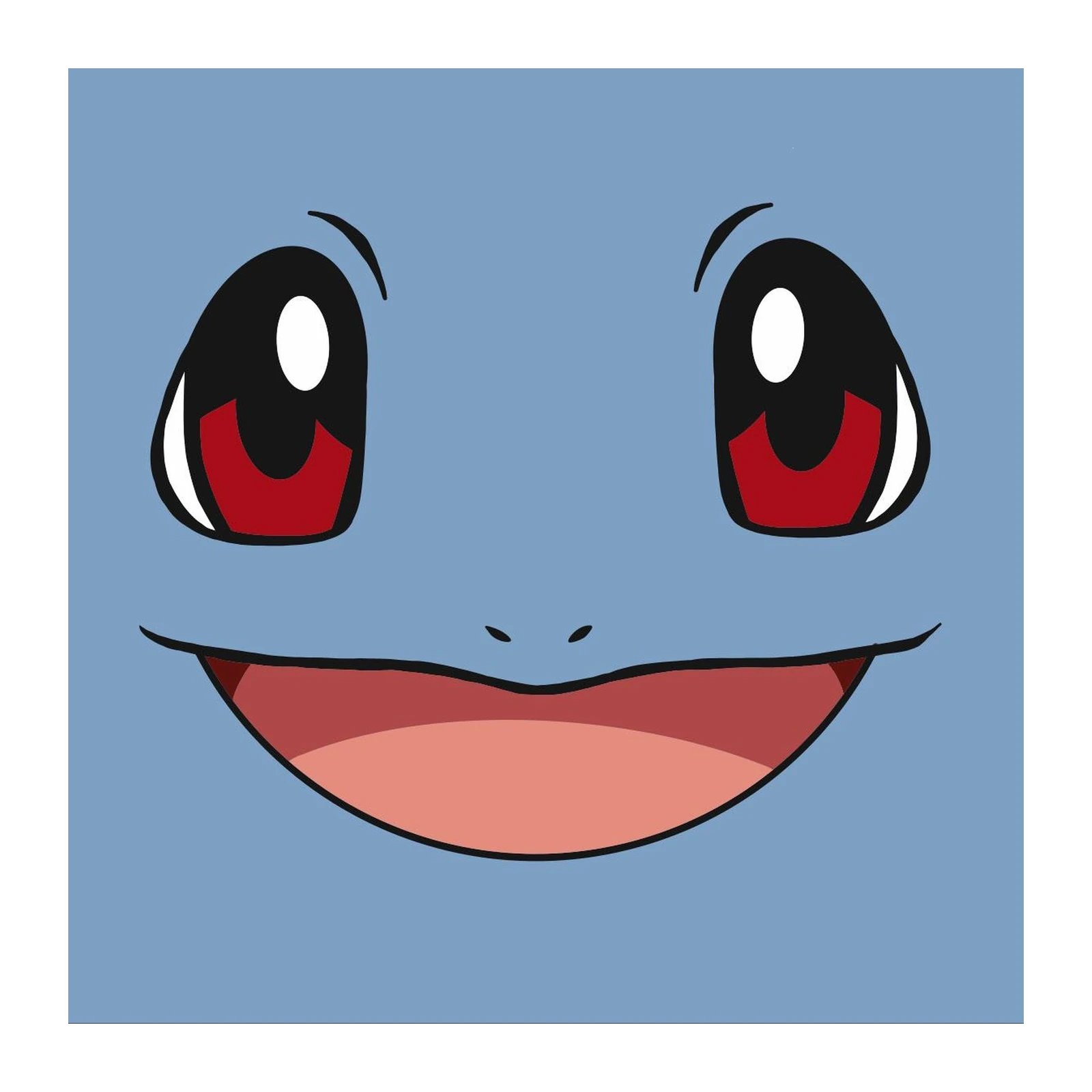 Playful Squirtle Face Wall Art