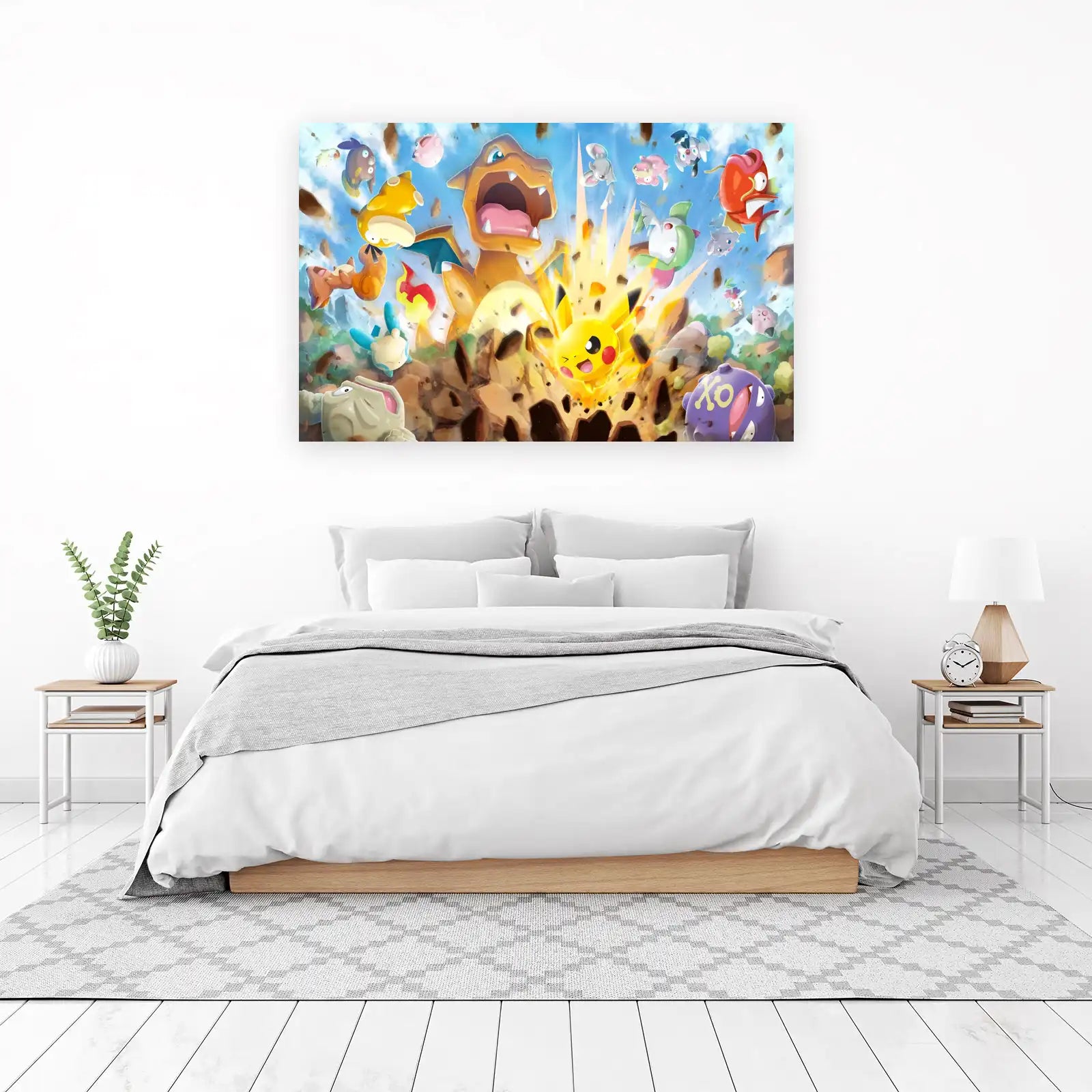 Epic Pokémon Battle Wall Art - Vibrant Anime Wall Art