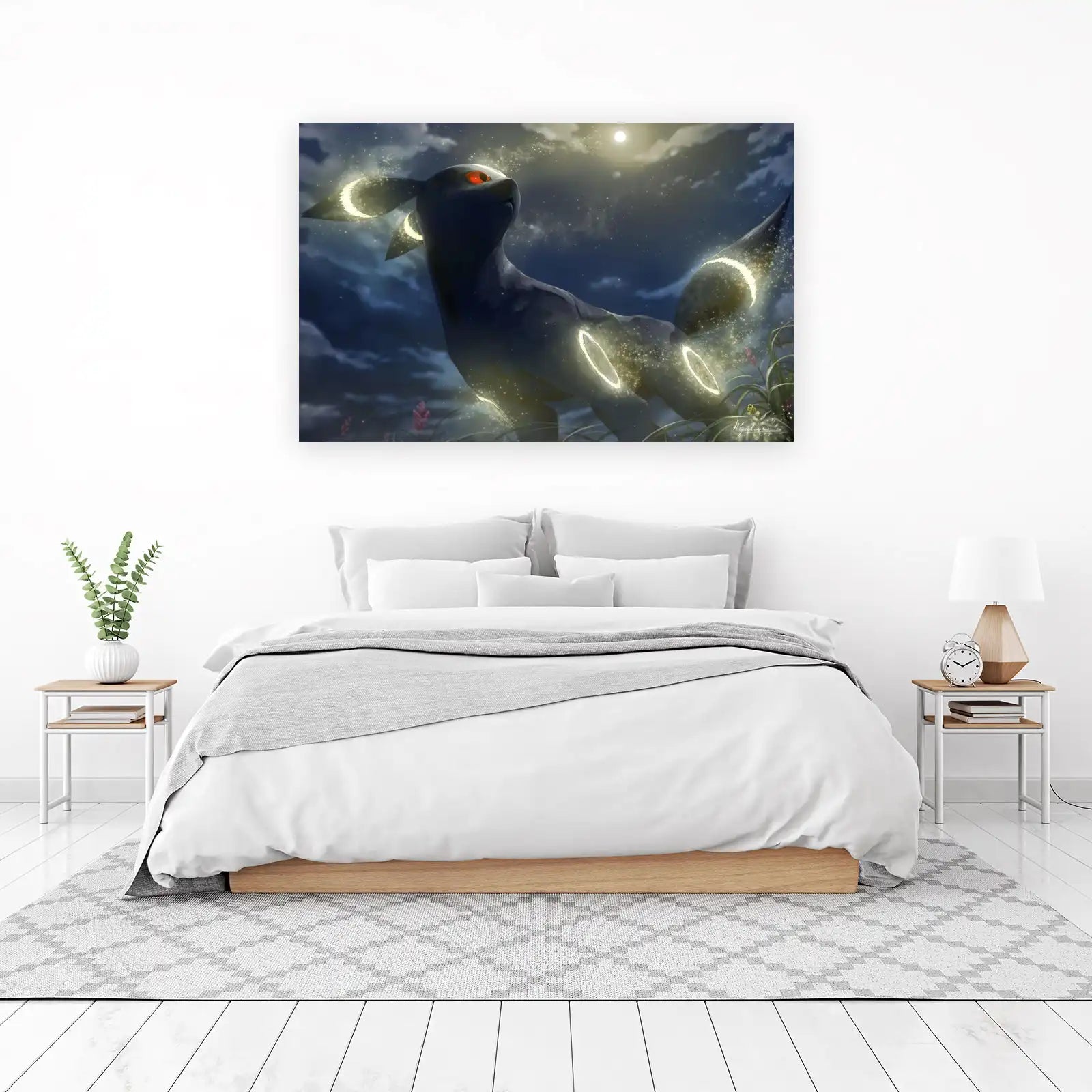 Mystical Umbreon Night Glow Wall Art