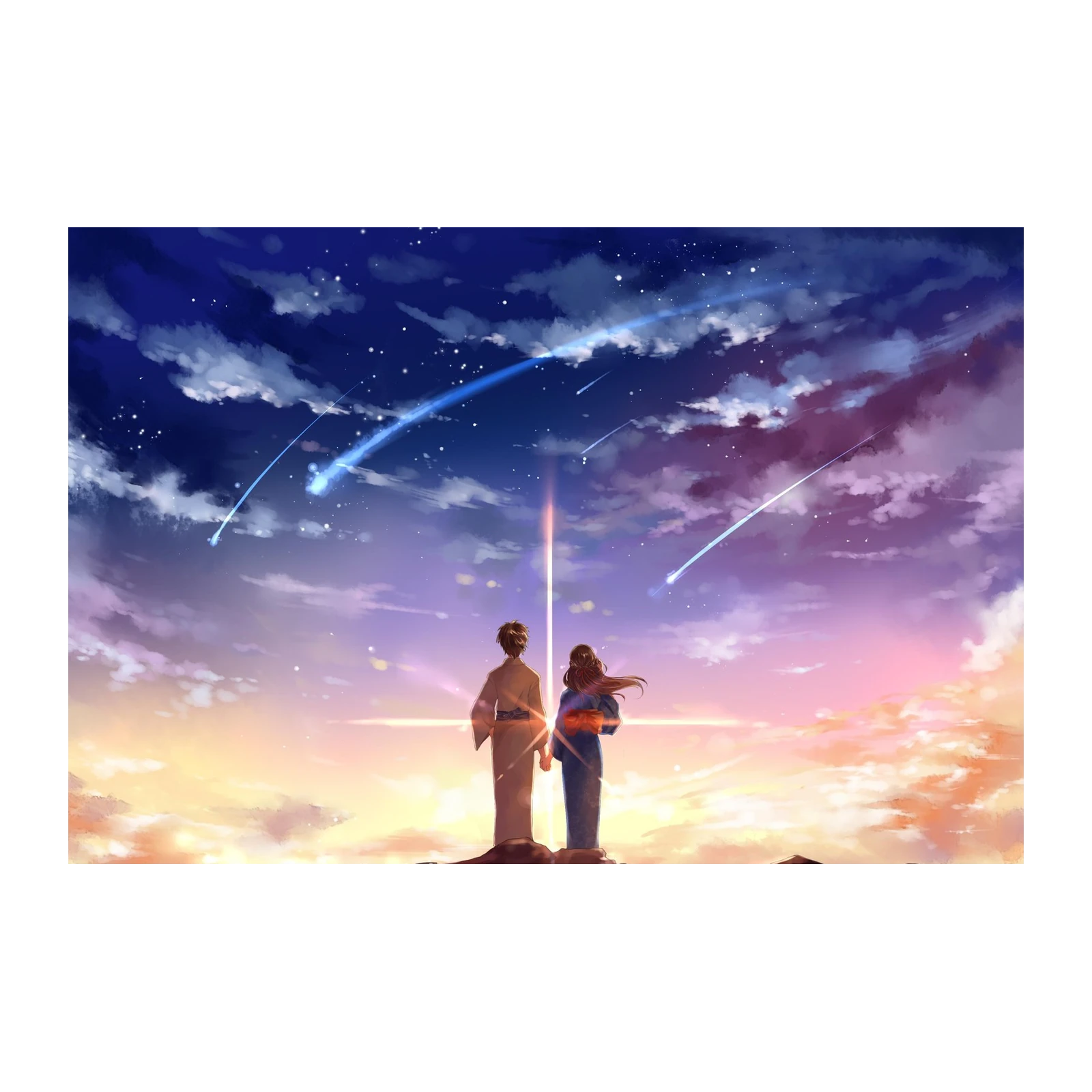 Romantic Starry Sky Couple Wall Art