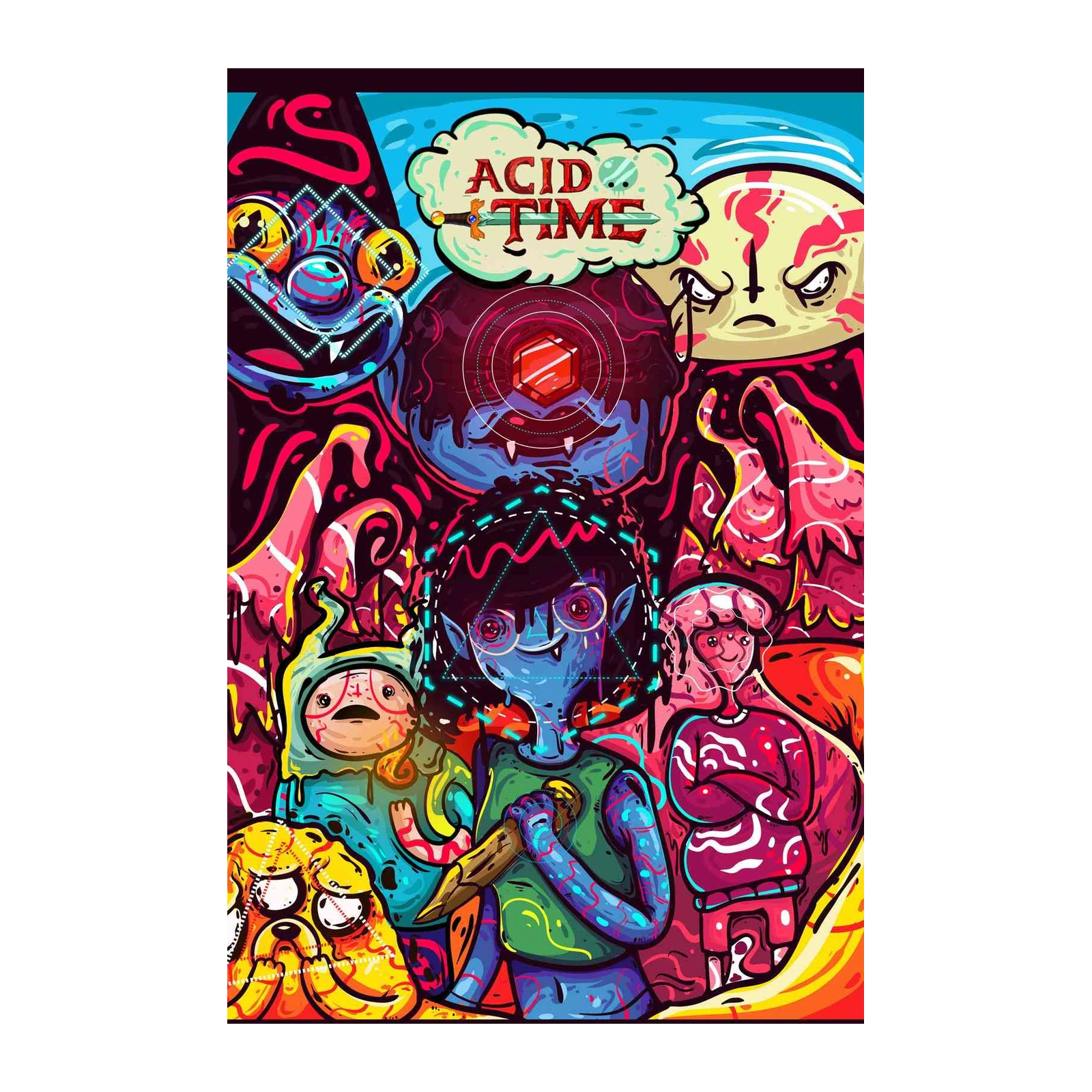 Adventure Time Acid Trip Wall Art
