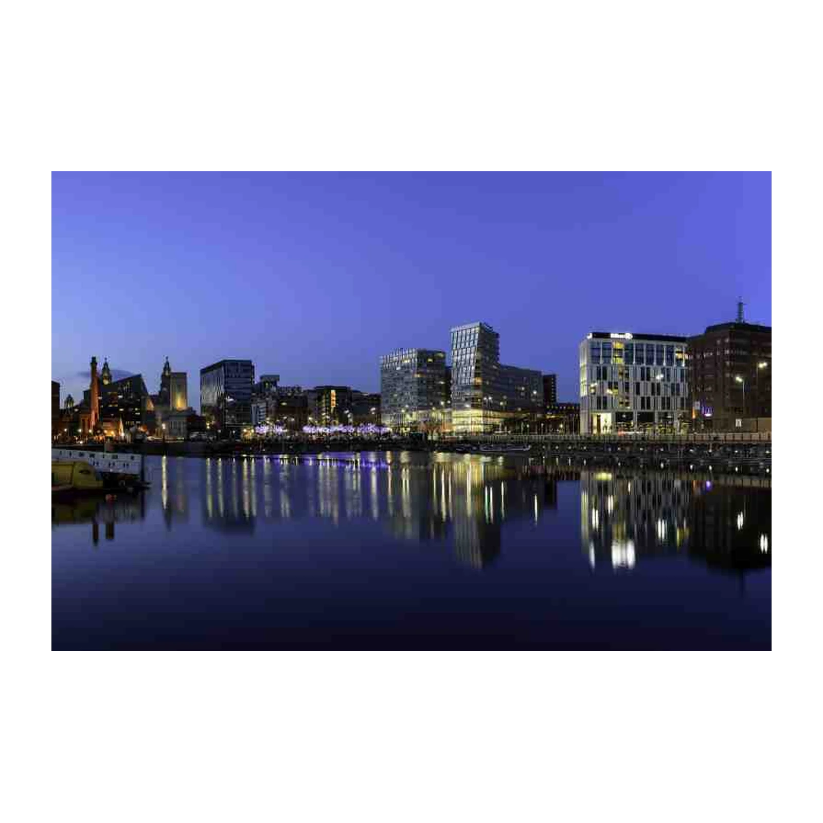 Serene Cityscape Reflection Wall Art