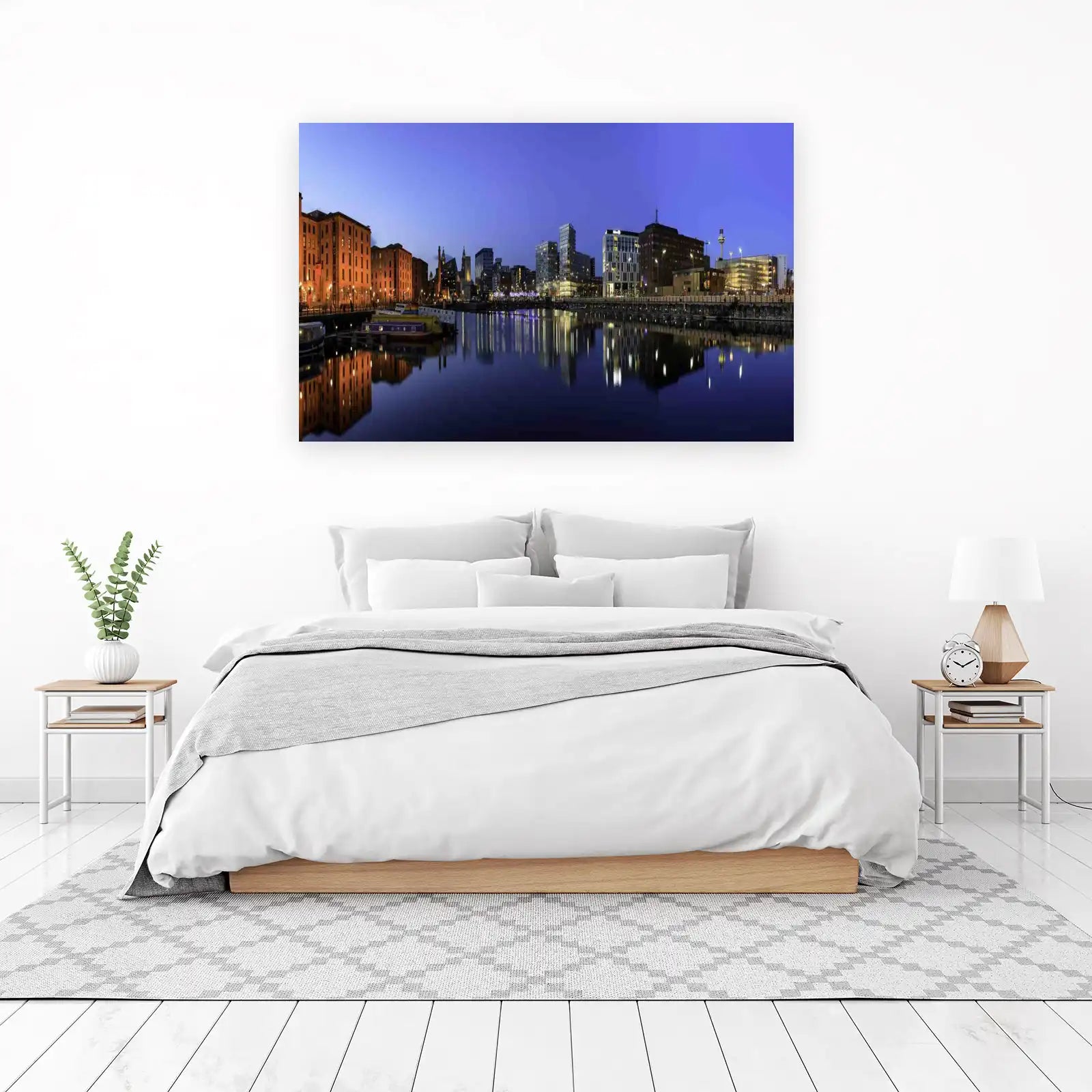 Serene Cityscape Reflection Wall Art