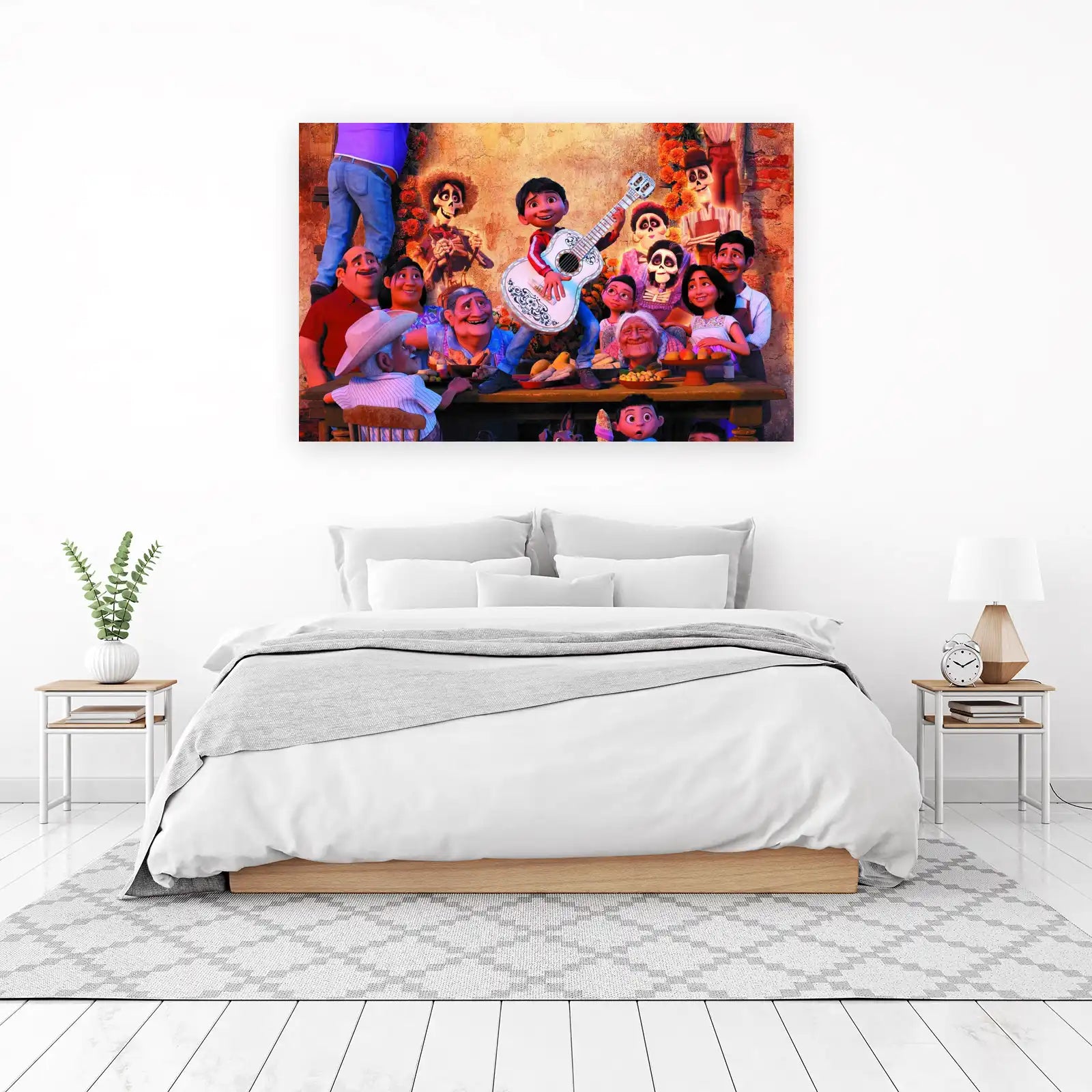 Vibrant Family Celebration Guitar Wall Art