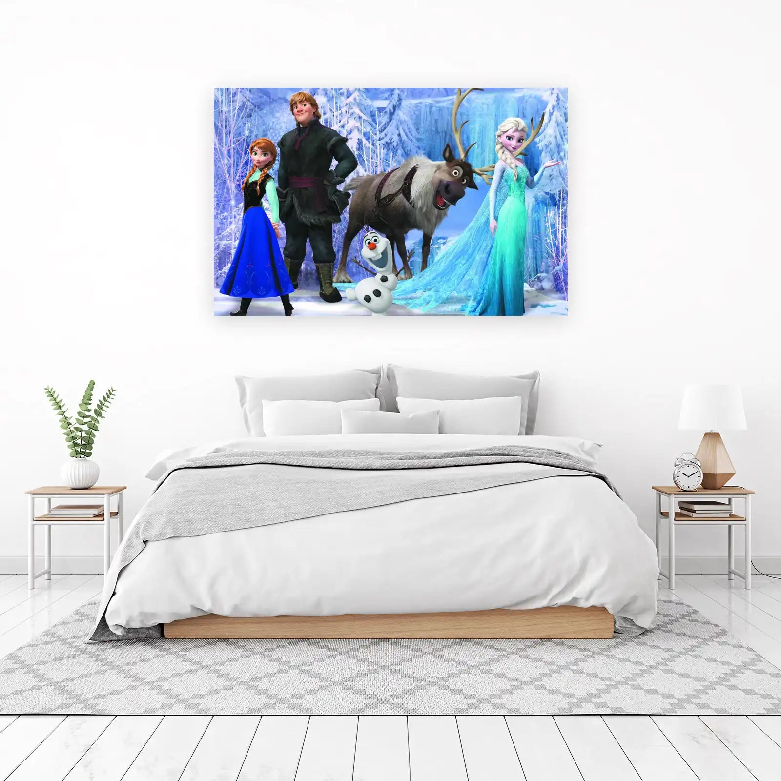 Disney Frozen Characters Snow Scene Wall Art