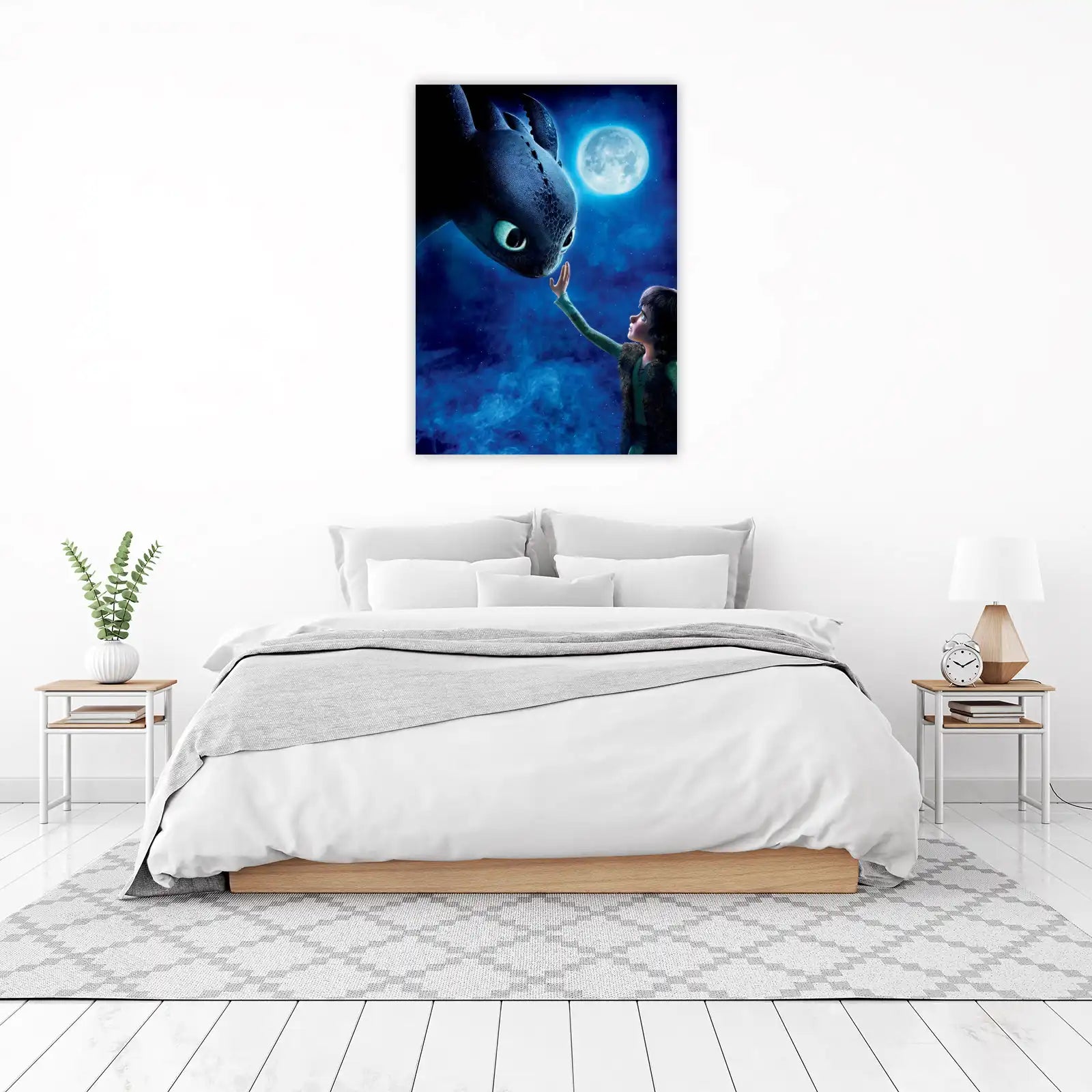 Toothless & Hiccup Friendship Night Sky Wall Art