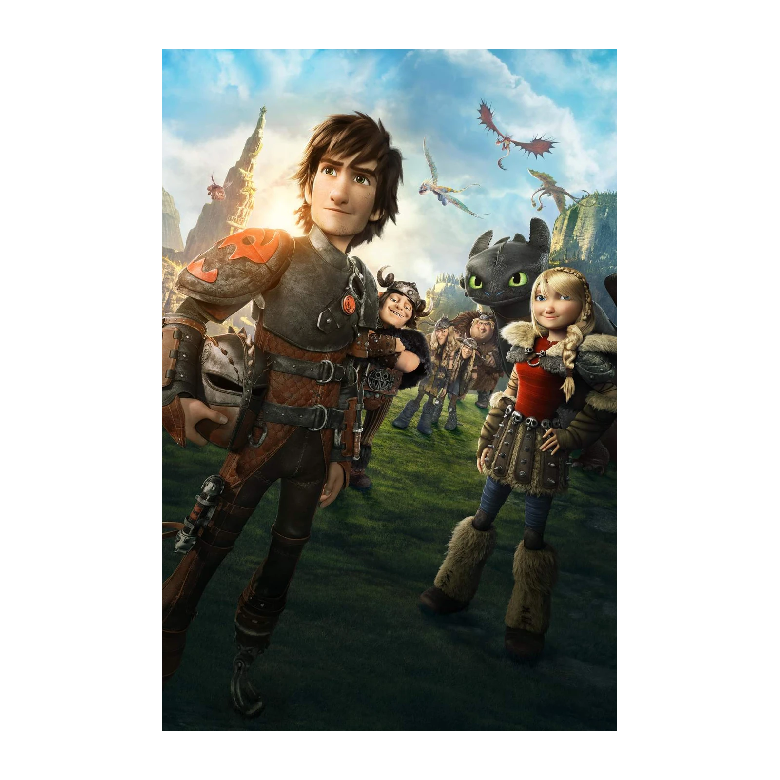 How to Train Your Dragon Group Sky Adventure Wall Art