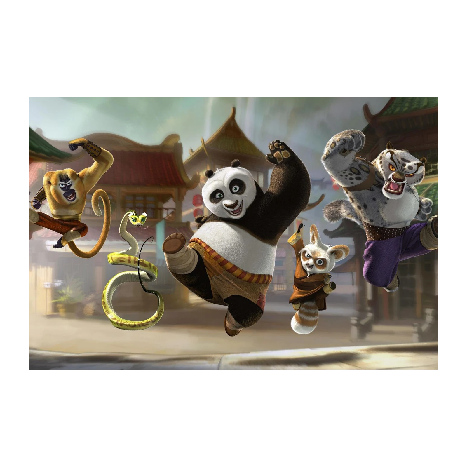 Kung Fu Panda Friends Action Wall Art