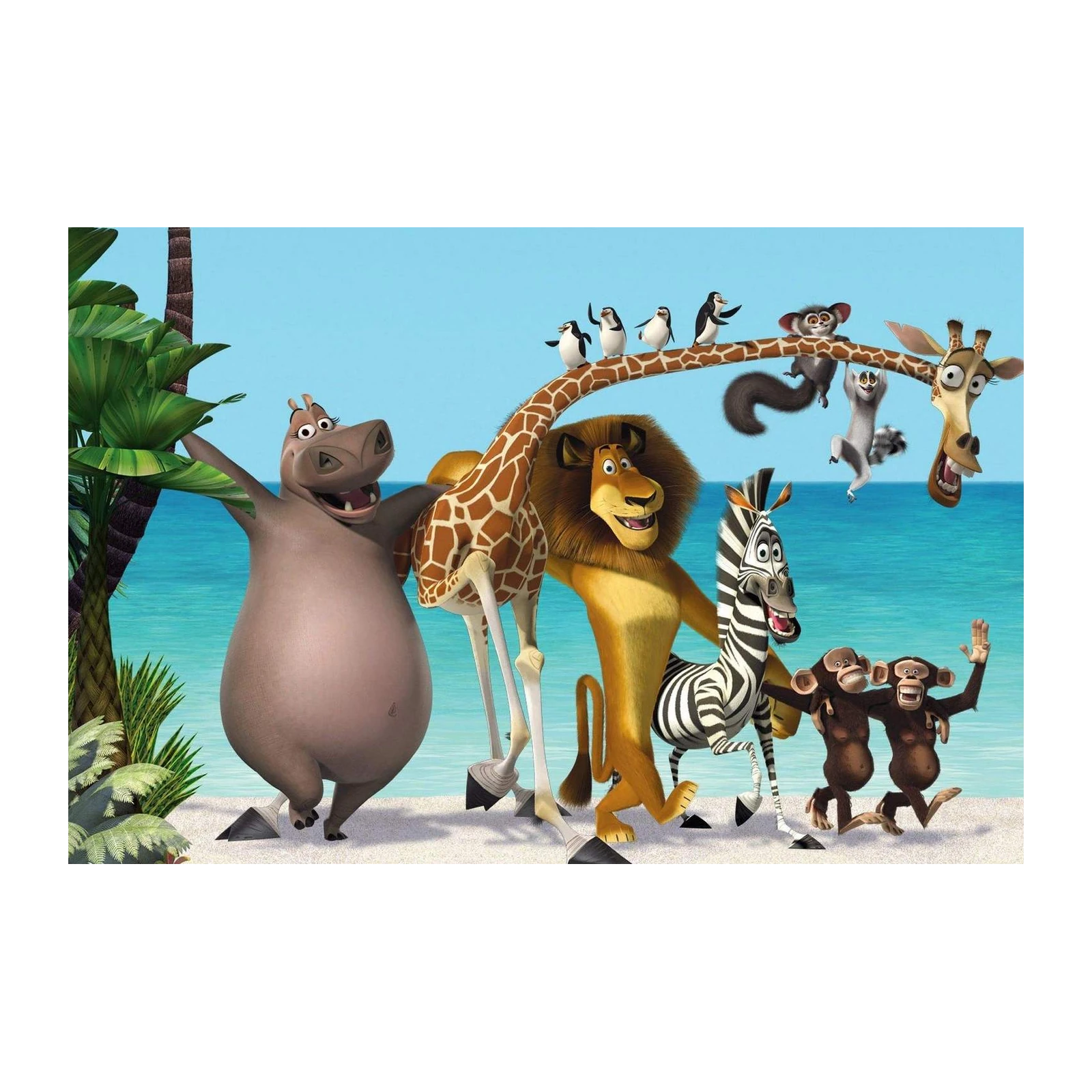Madagascar Pals Beach Fun Wall Art