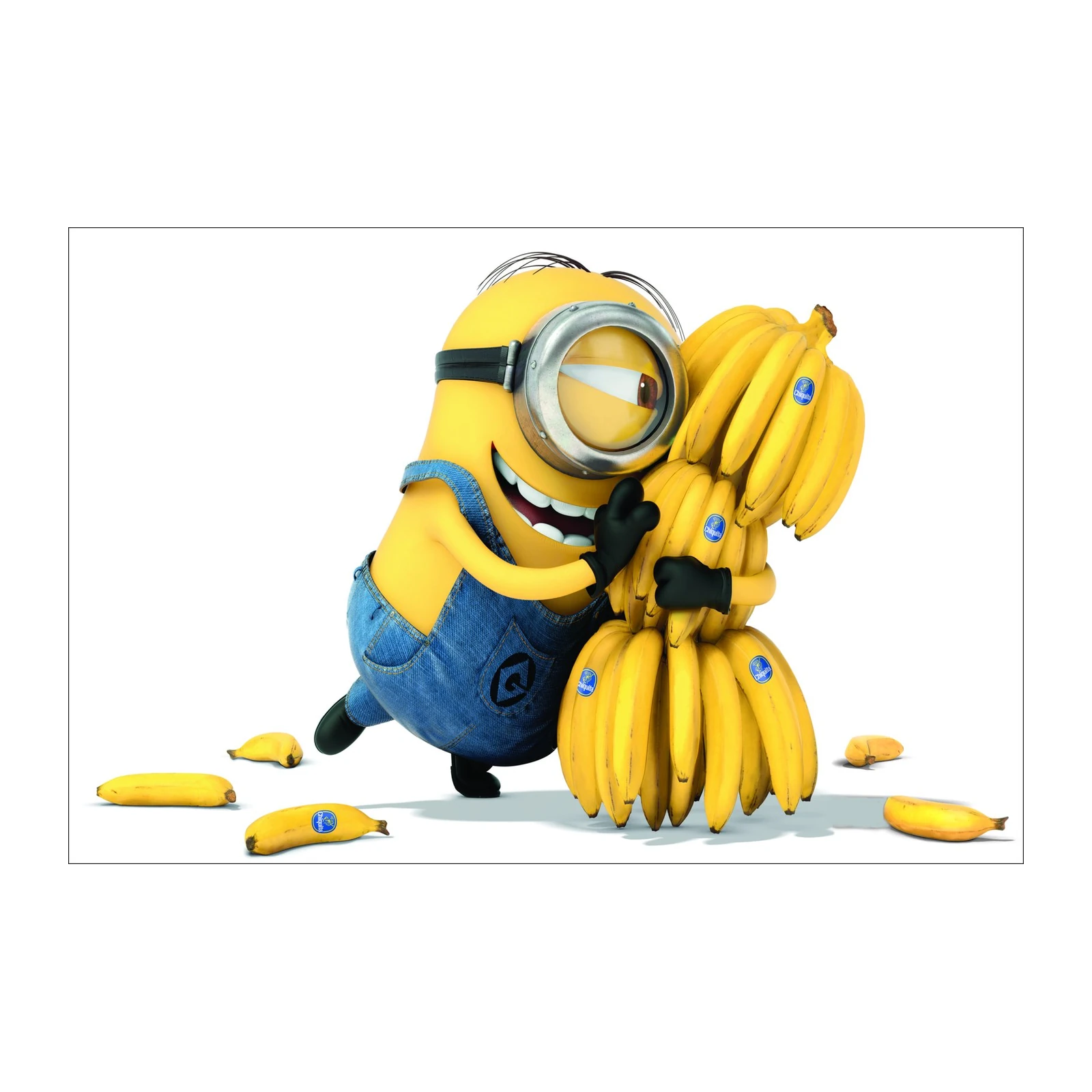 Happy Minion with Bananas Wall Art