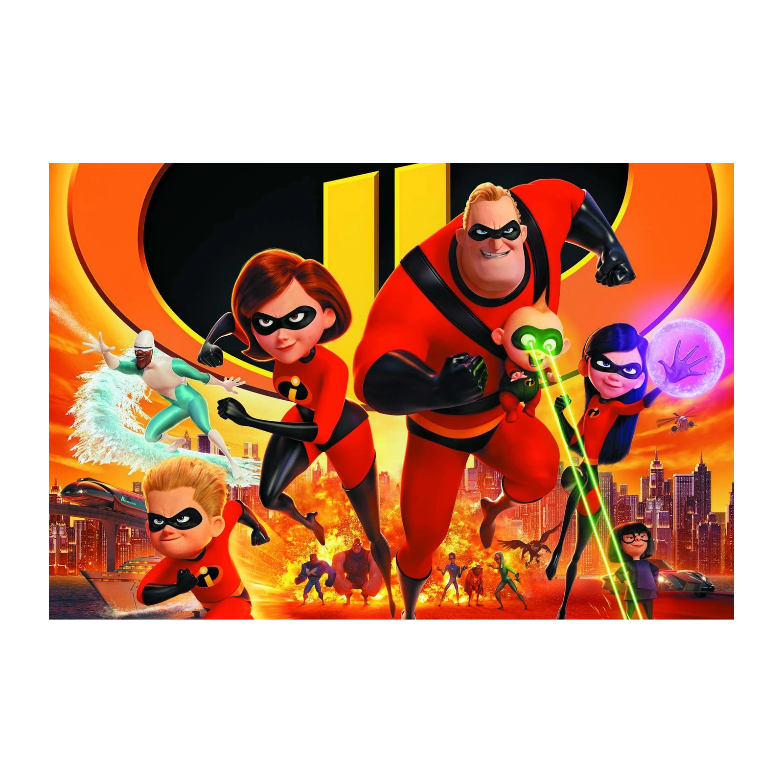 The Incredibles Family Action Wall Art