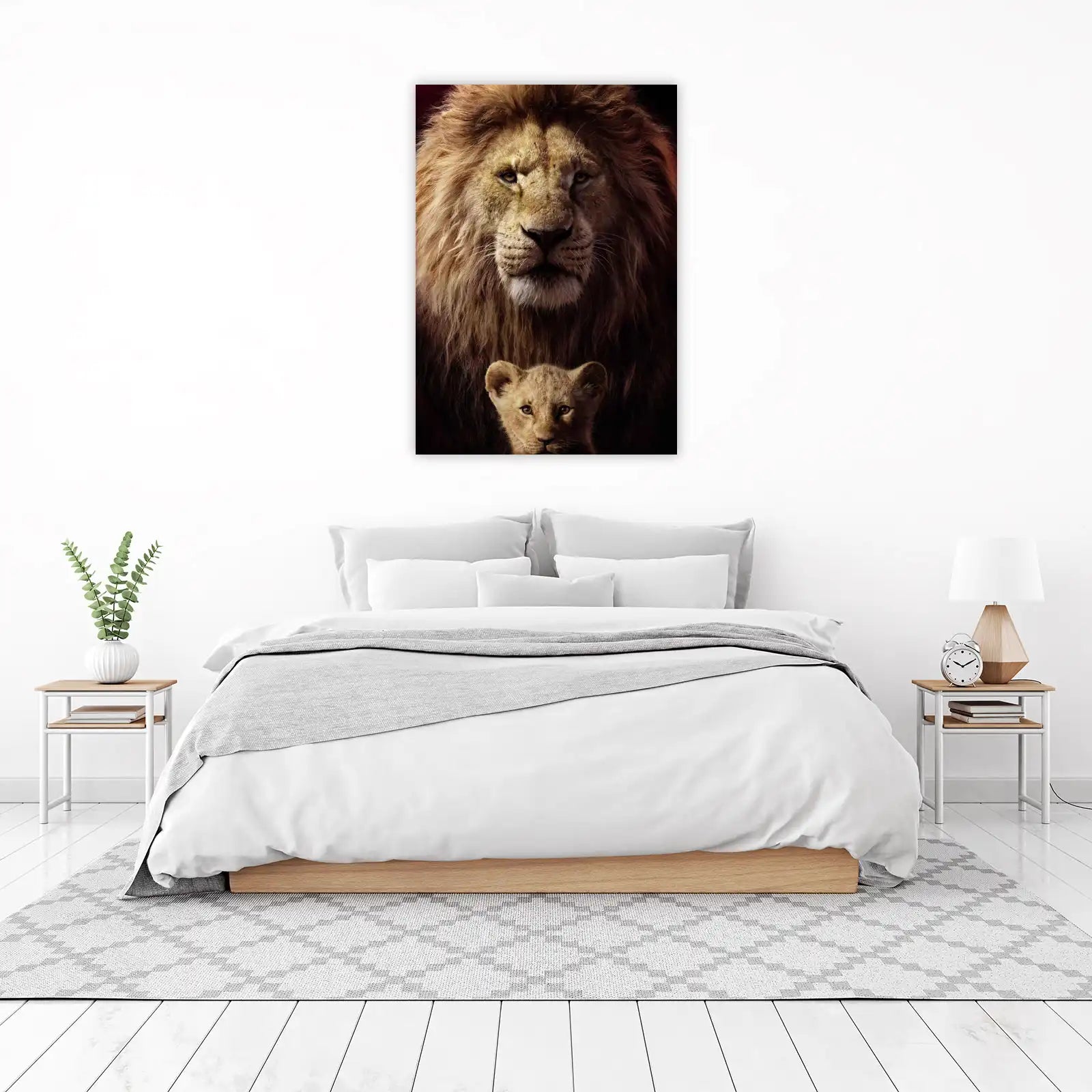 Majestic Lion and Cub Wall Art Wall Art