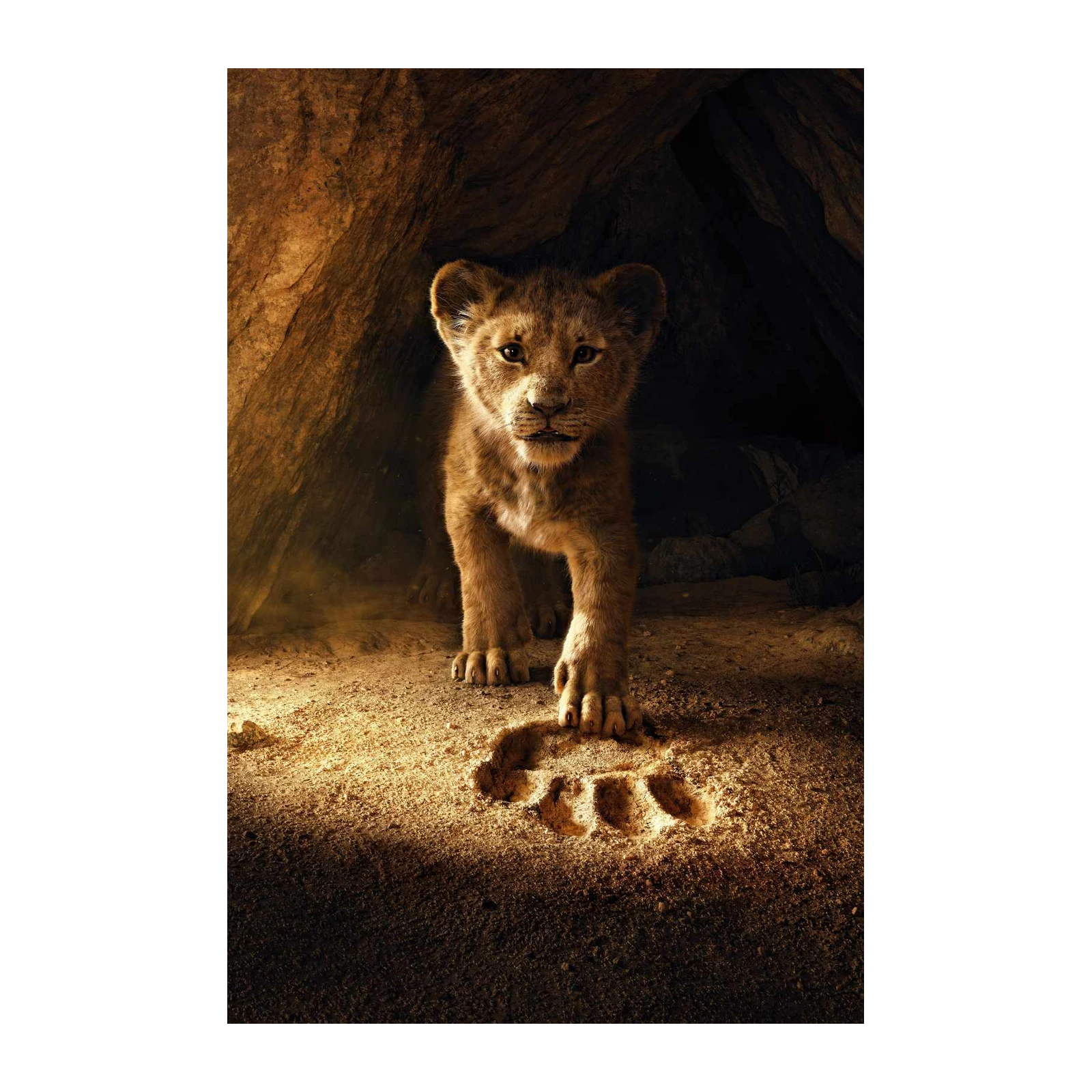 Majestic Lion Cub Paw Print Wall Art