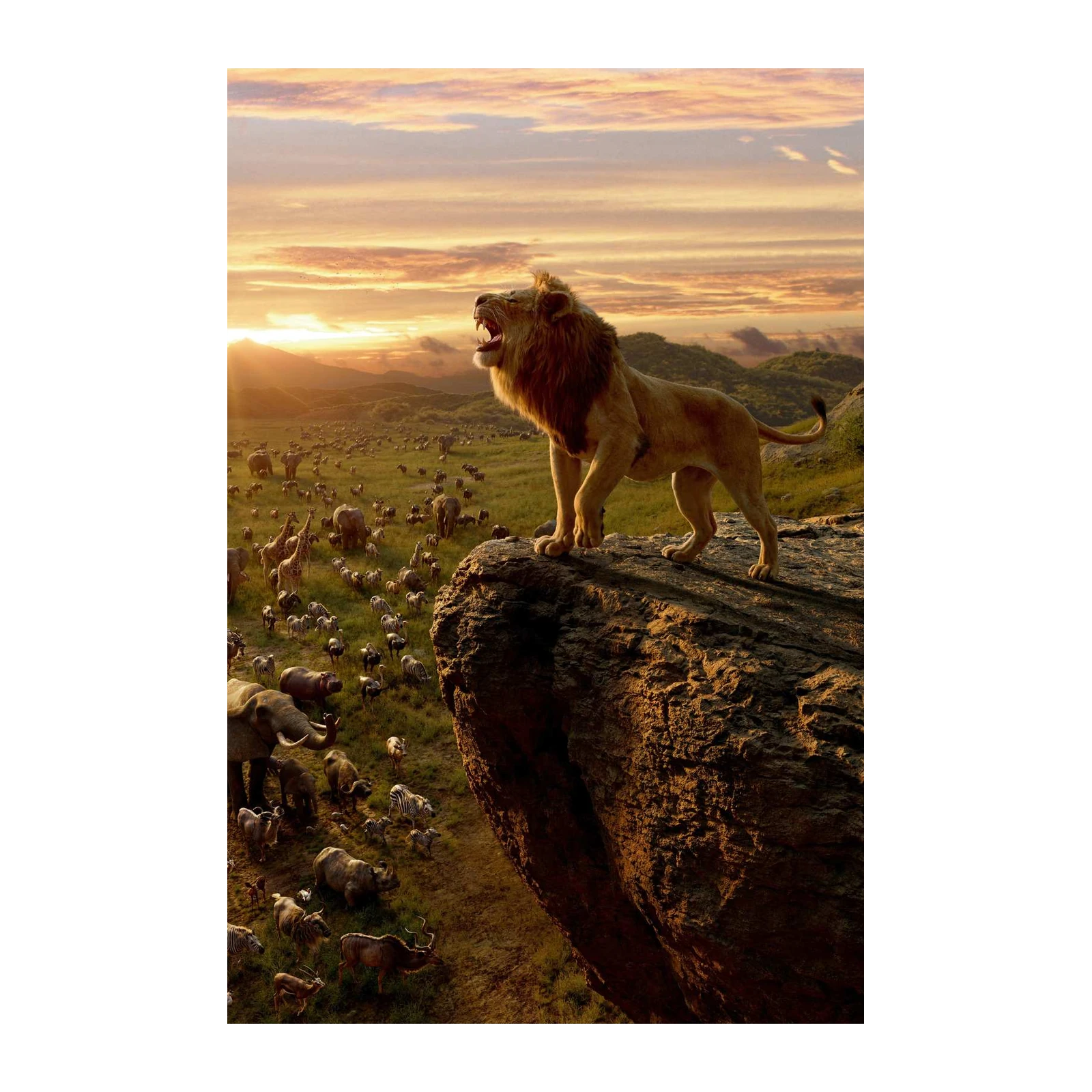 Majestic Lion Roar African Safari Wall Art