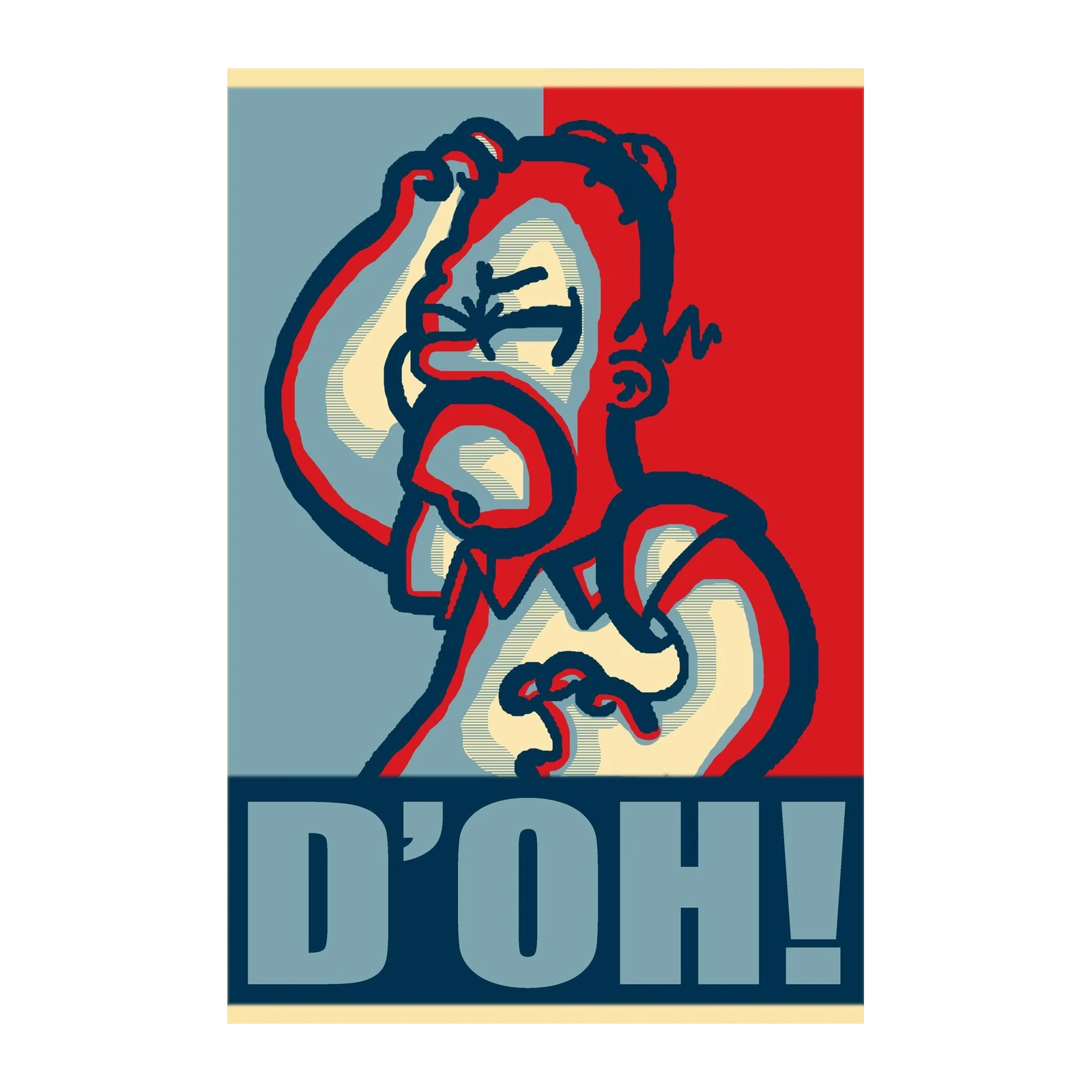 Iconic Homer "D'oh!" "Obey" Style Wall Art