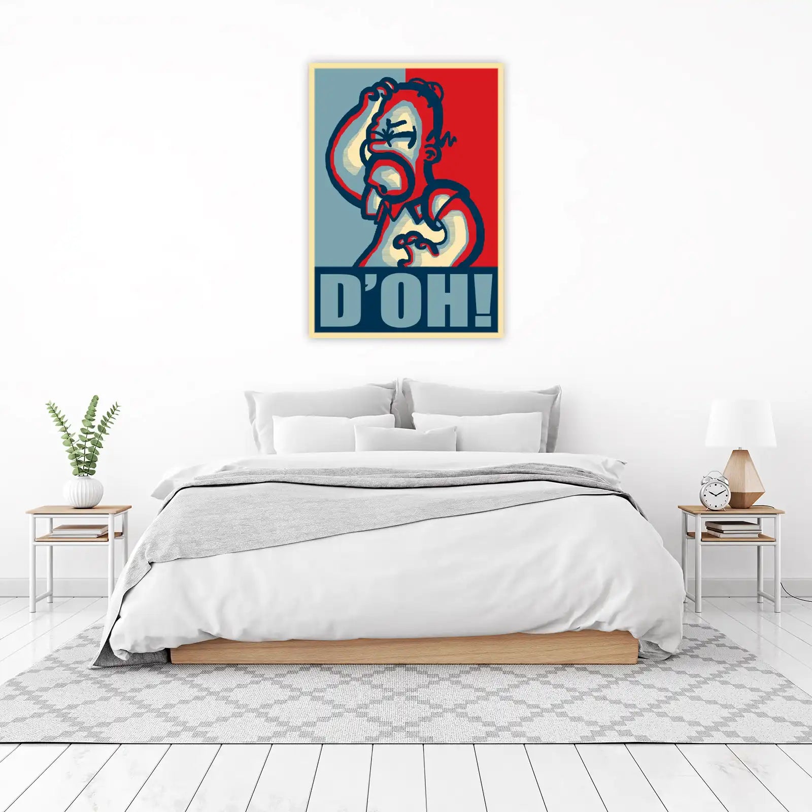 Iconic Homer "D'oh!" "Obey" Style Wall Art