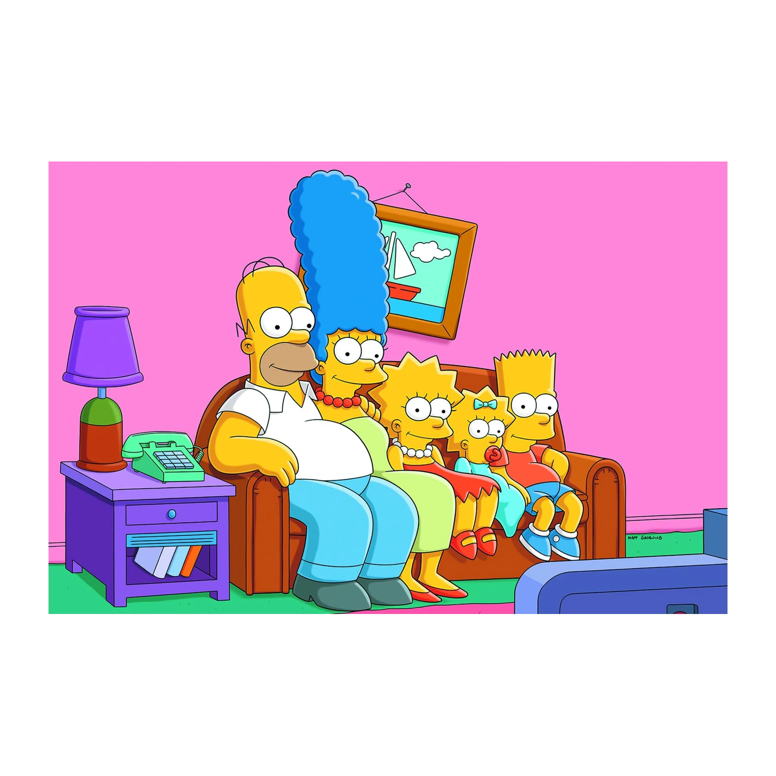 The Simpsons Family Couch Scene Wall Art