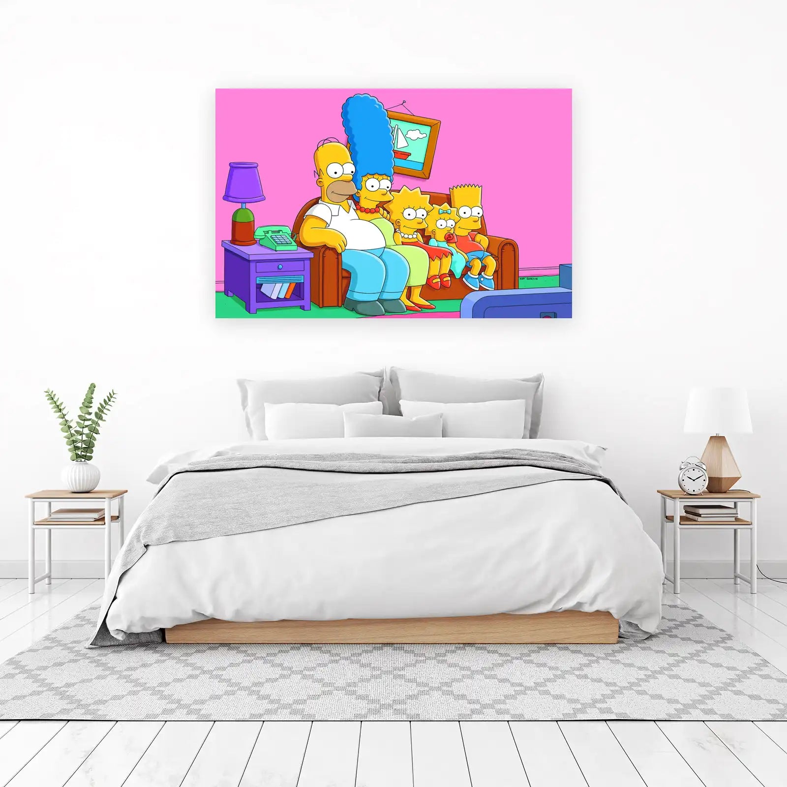 The Simpsons Family Couch Scene Wall Art