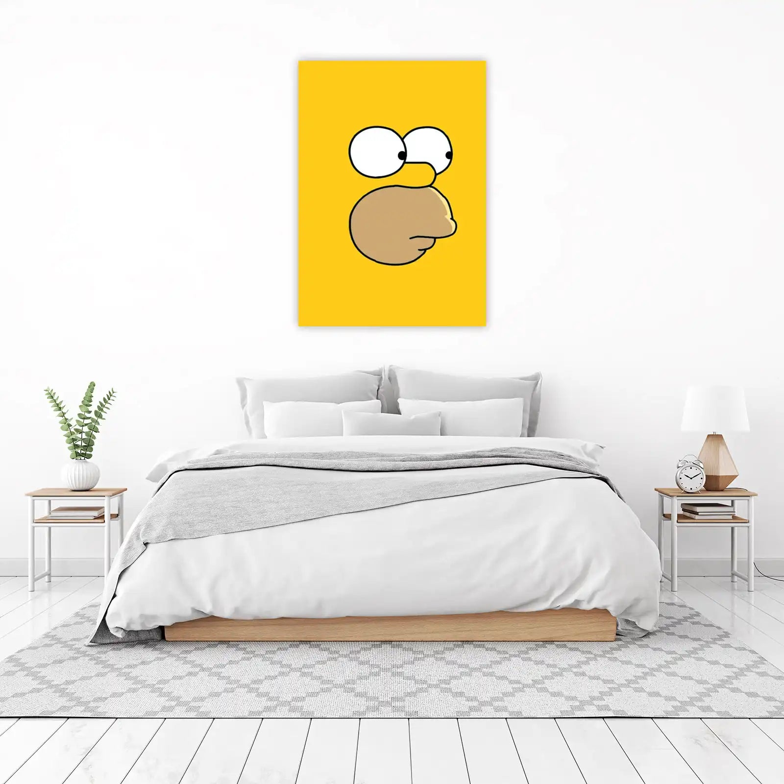 Iconic Homer Simpson Face Wall Art