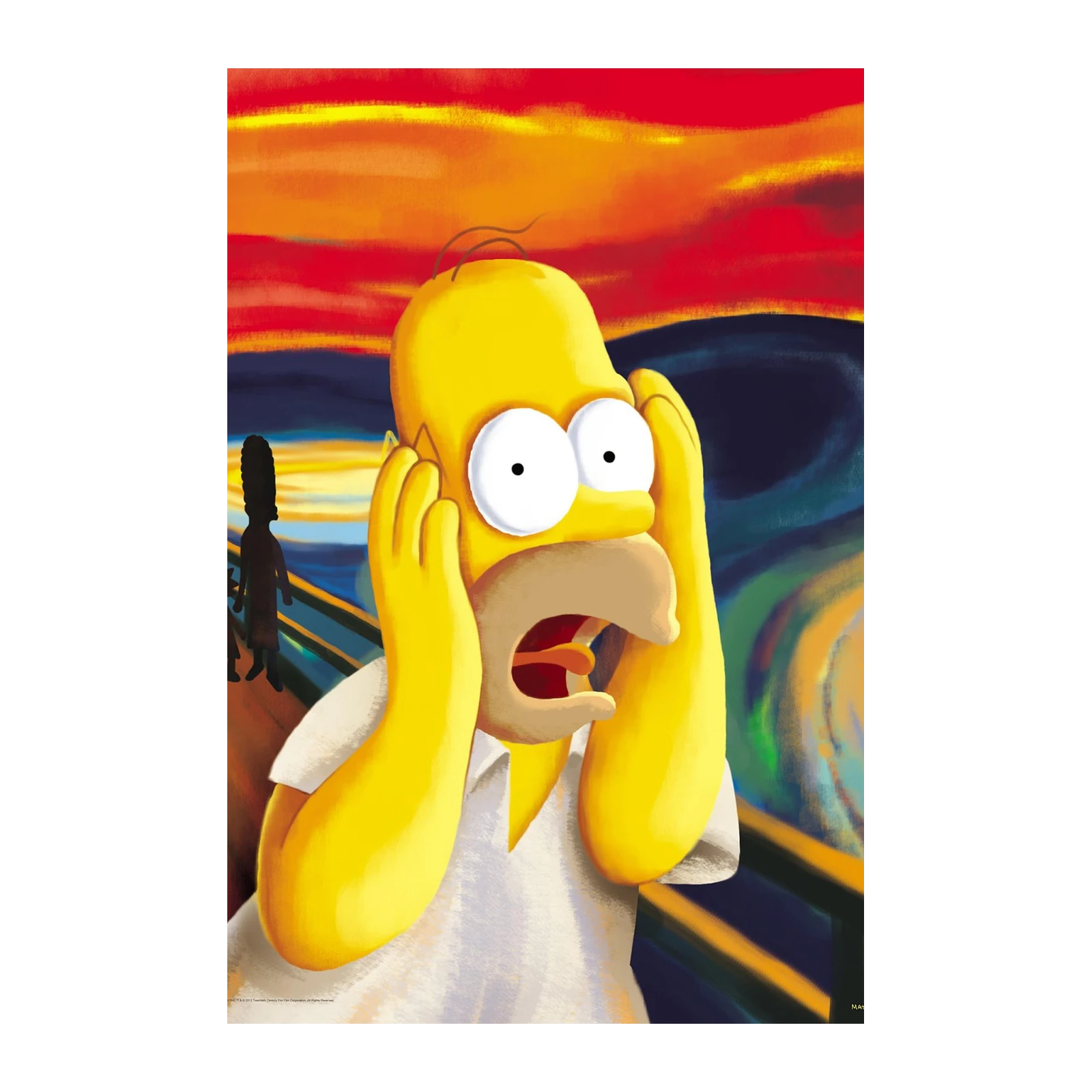 Funny Homer Scream Wall Art