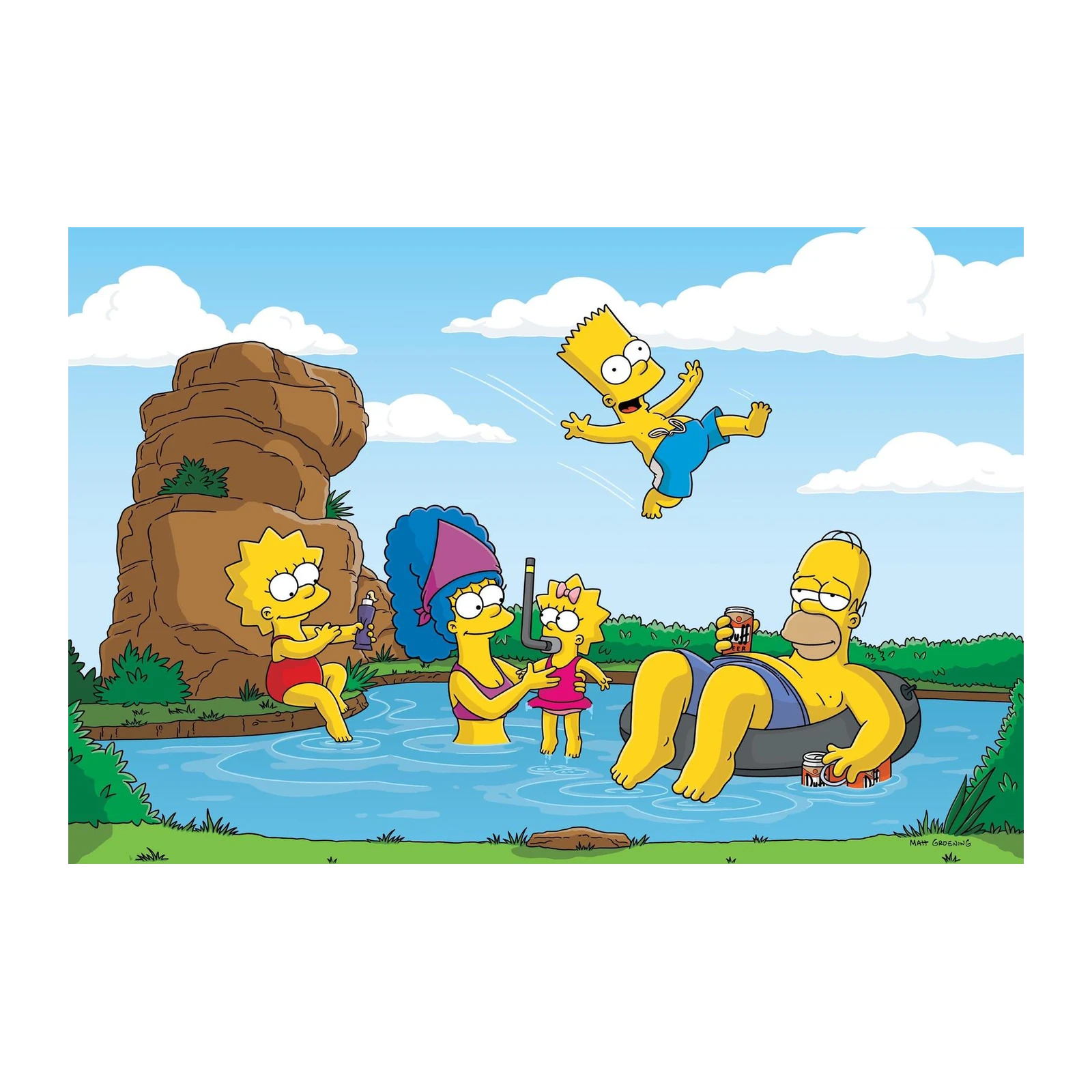 The Simpsons Family Beach Fun Wall Art