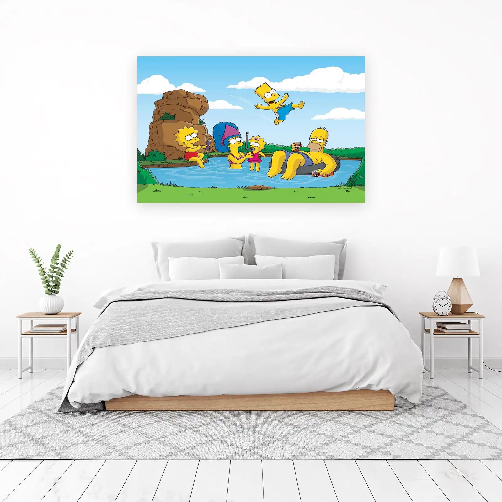 The Simpsons Family Beach Fun Wall Art